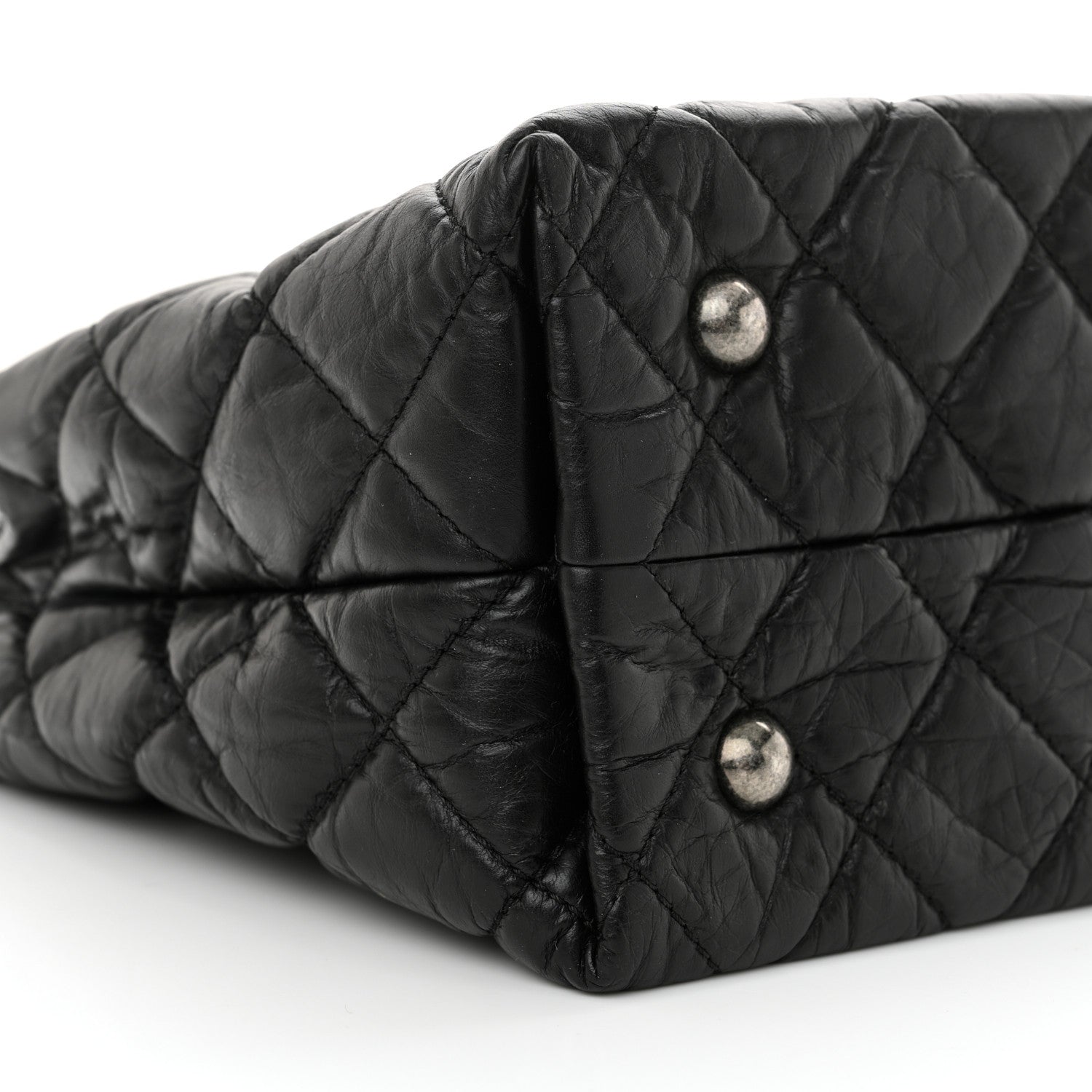 Aged Calfskin Quilted Reissue 2.55 Tote Black