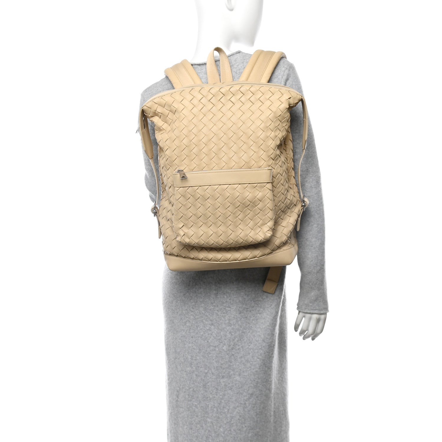 Calfskin Intrecciato Hydrology Backpack Porridge