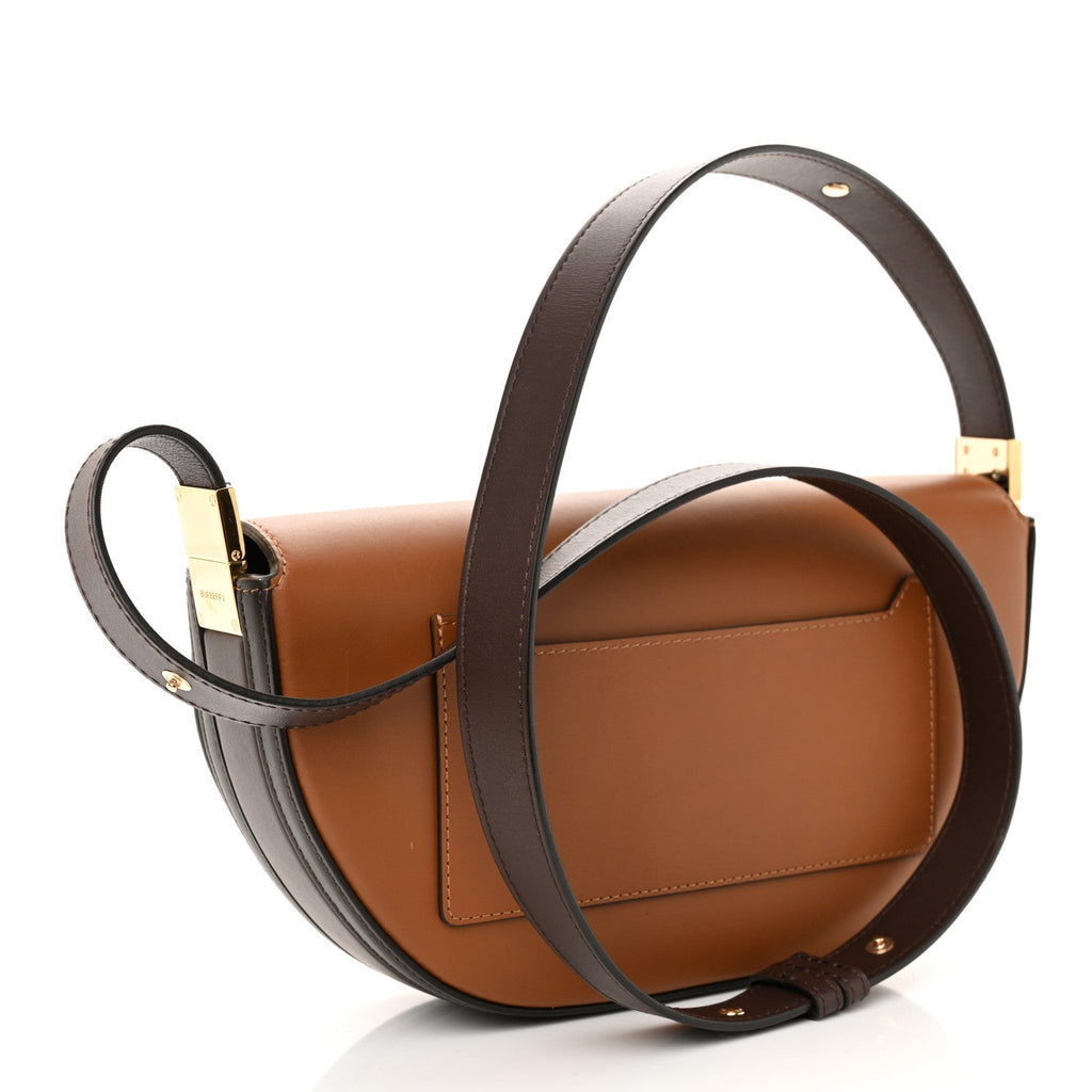 Calfskin Small Two-Tone Olympia Shoulder Bag Warm Tan