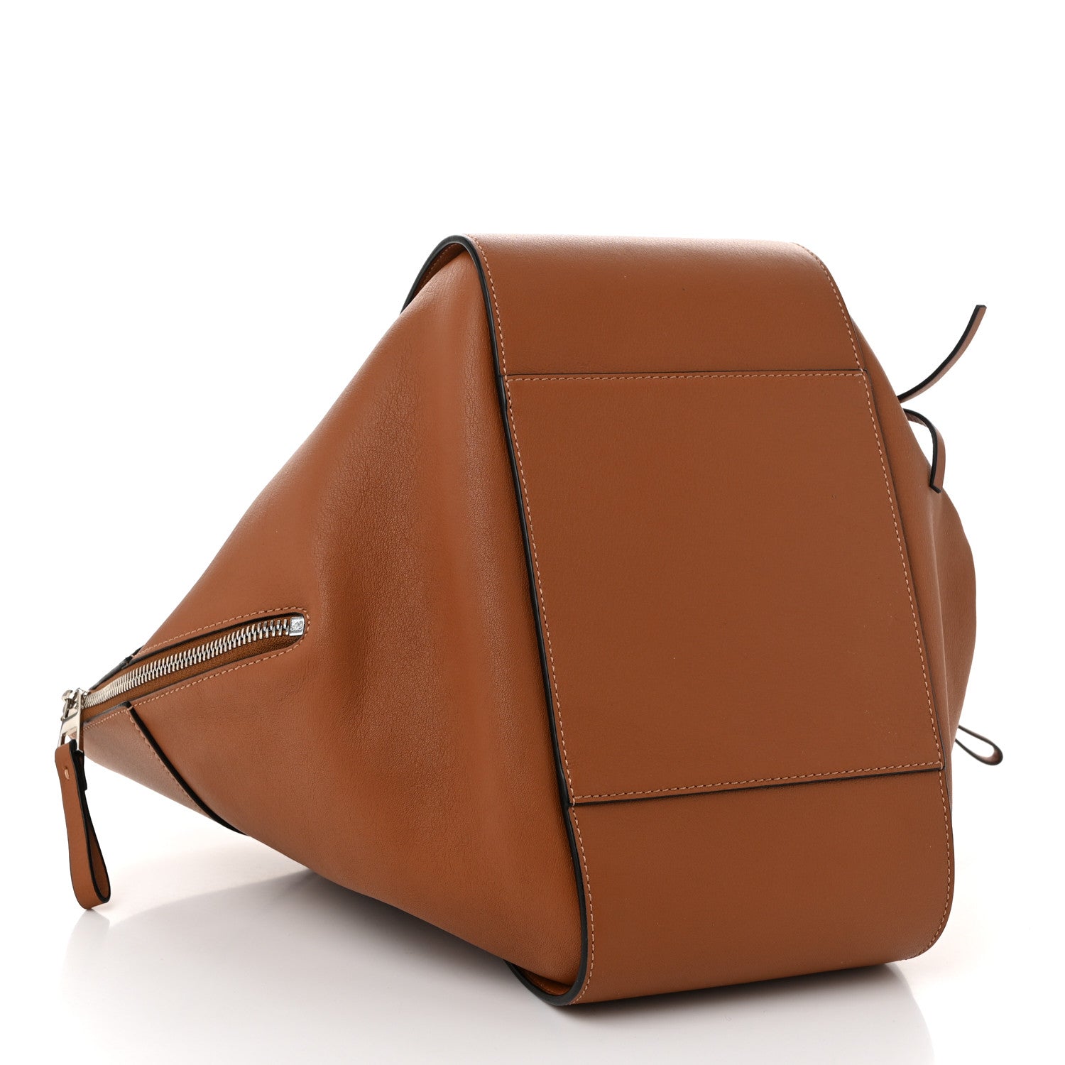 Grained Calfskin Small Hammock Shoulder Bag Tan