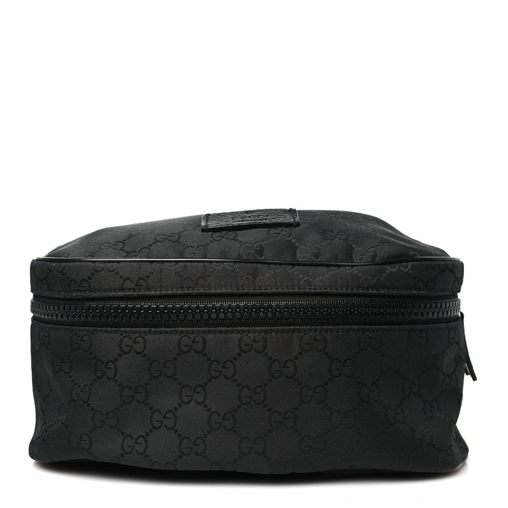 Nylon Monogram Fanny Pack Belt Bag Black
