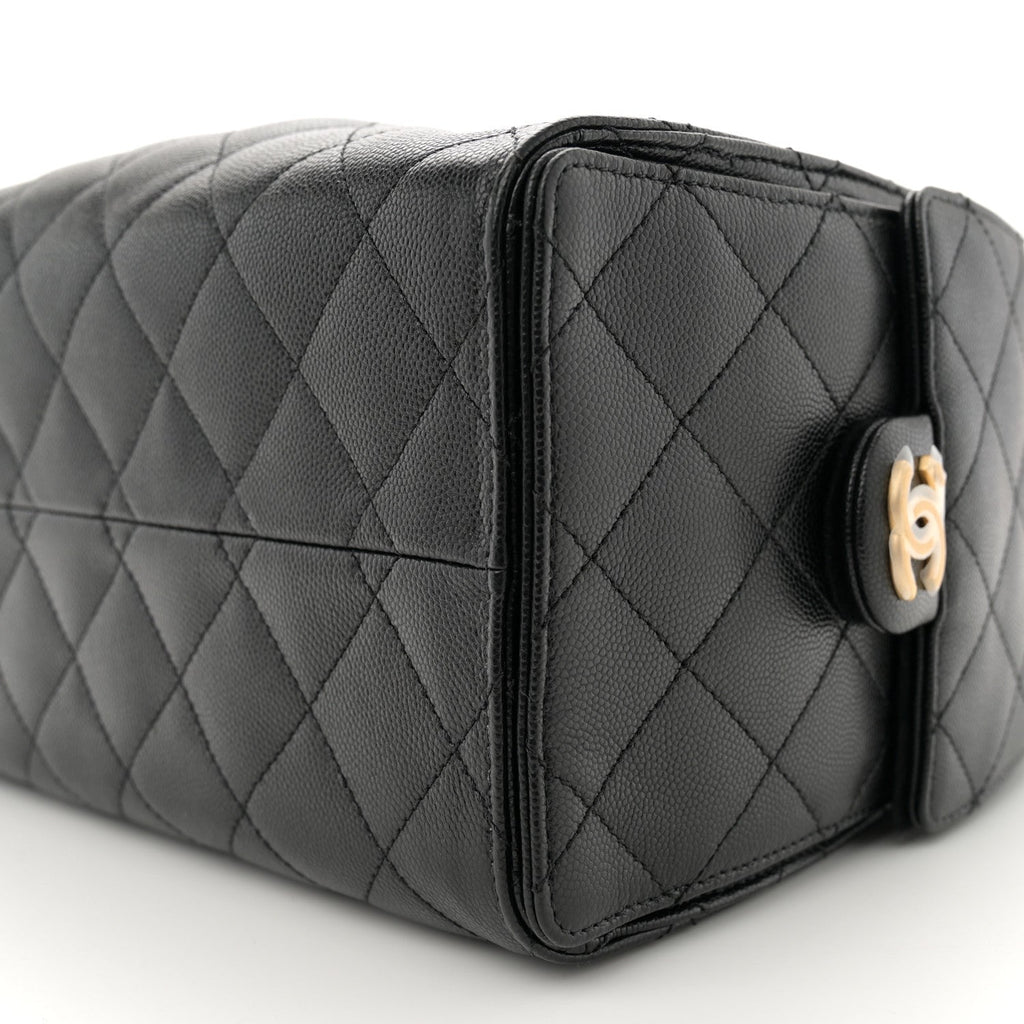 Caviar Quilted Small Chanel 25 Handbag Black