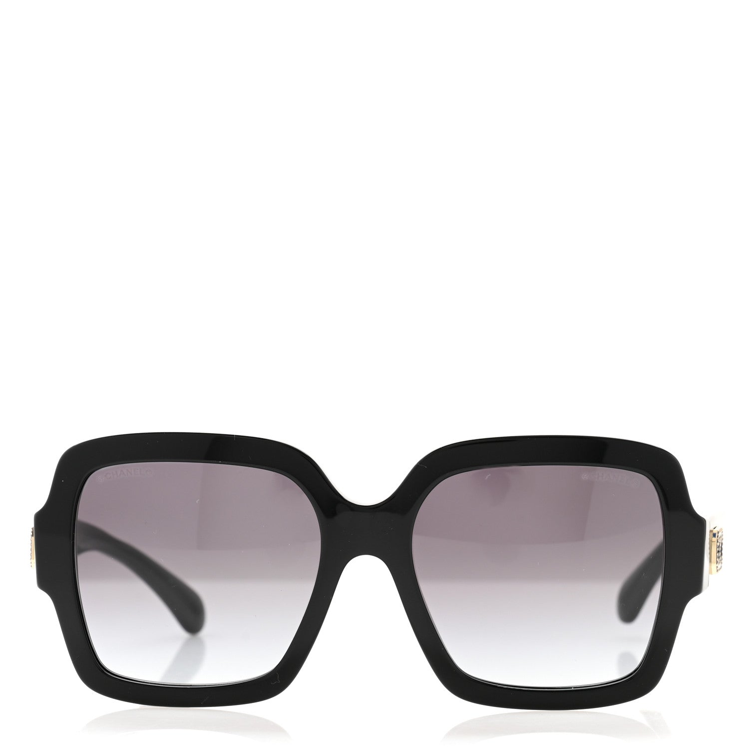 Acetate Square Strass CC Sunglasses 5479-A Black