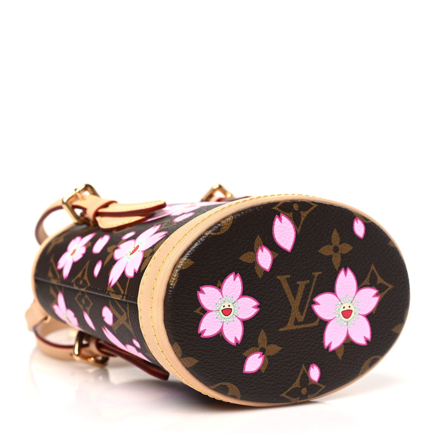 LV X TM Monogram Cherry Blossom Nano Bucket Sakura Brown