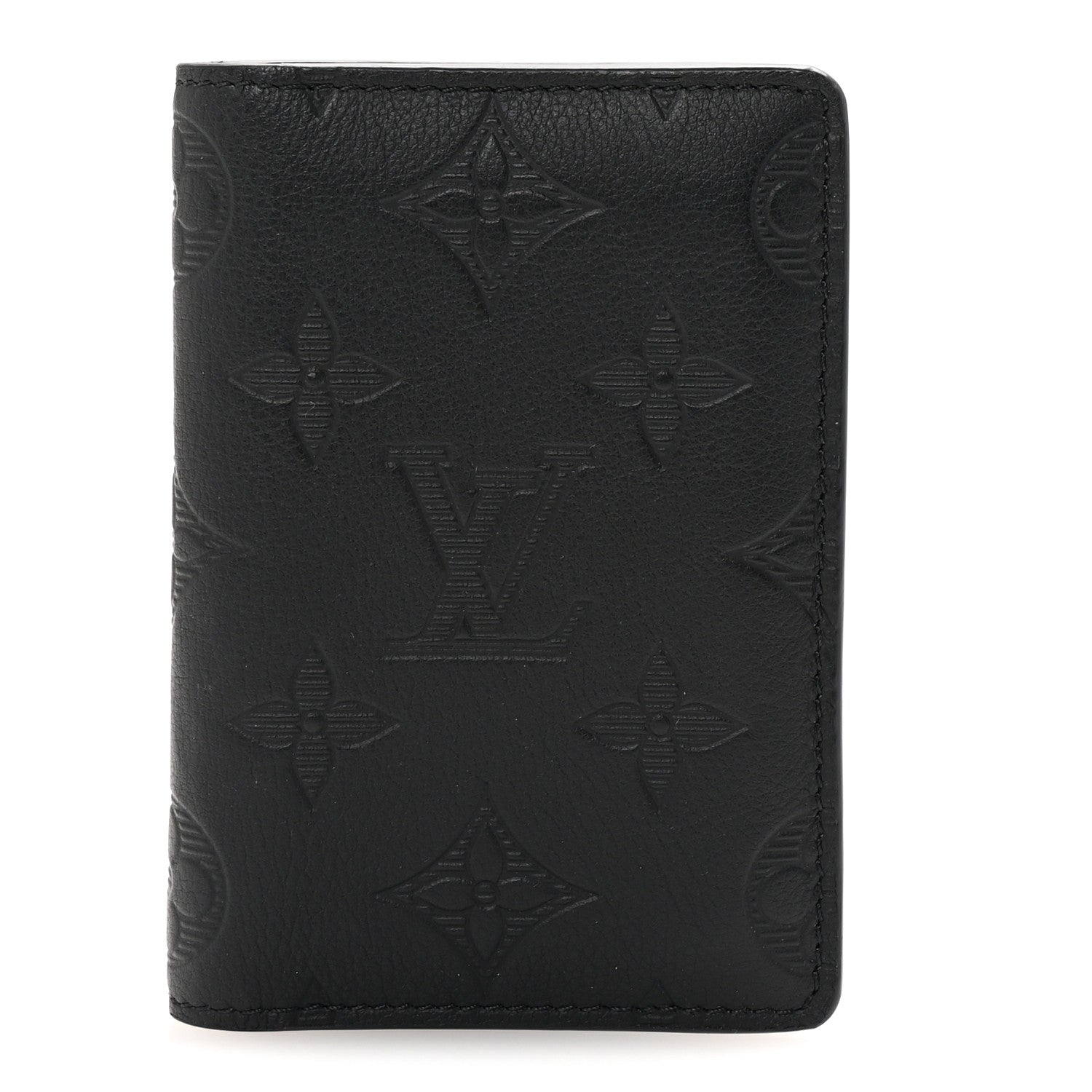 Calfskin Monogram Shadow Pocket Organizer Black