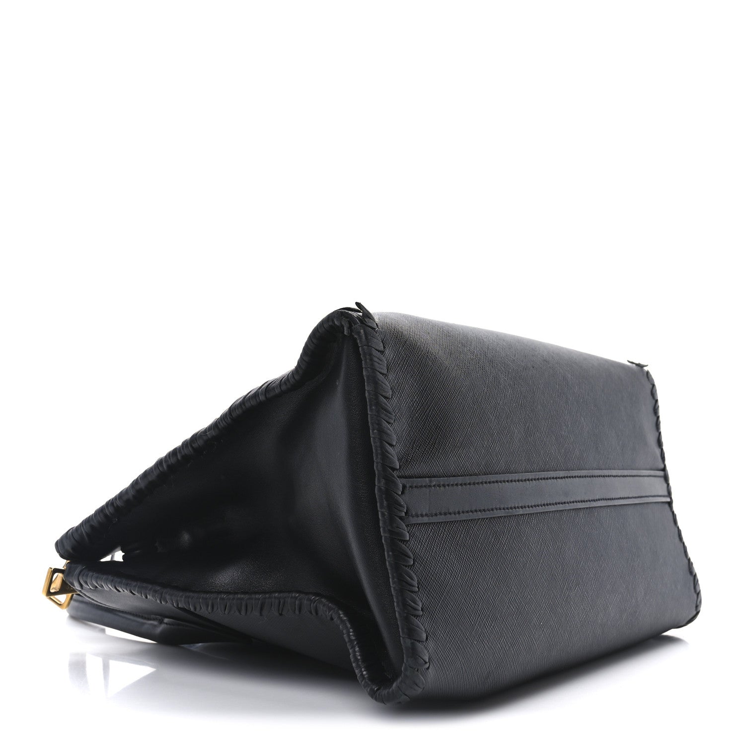 Saffiano Whipstitch Medium Paradigme Bag Black
