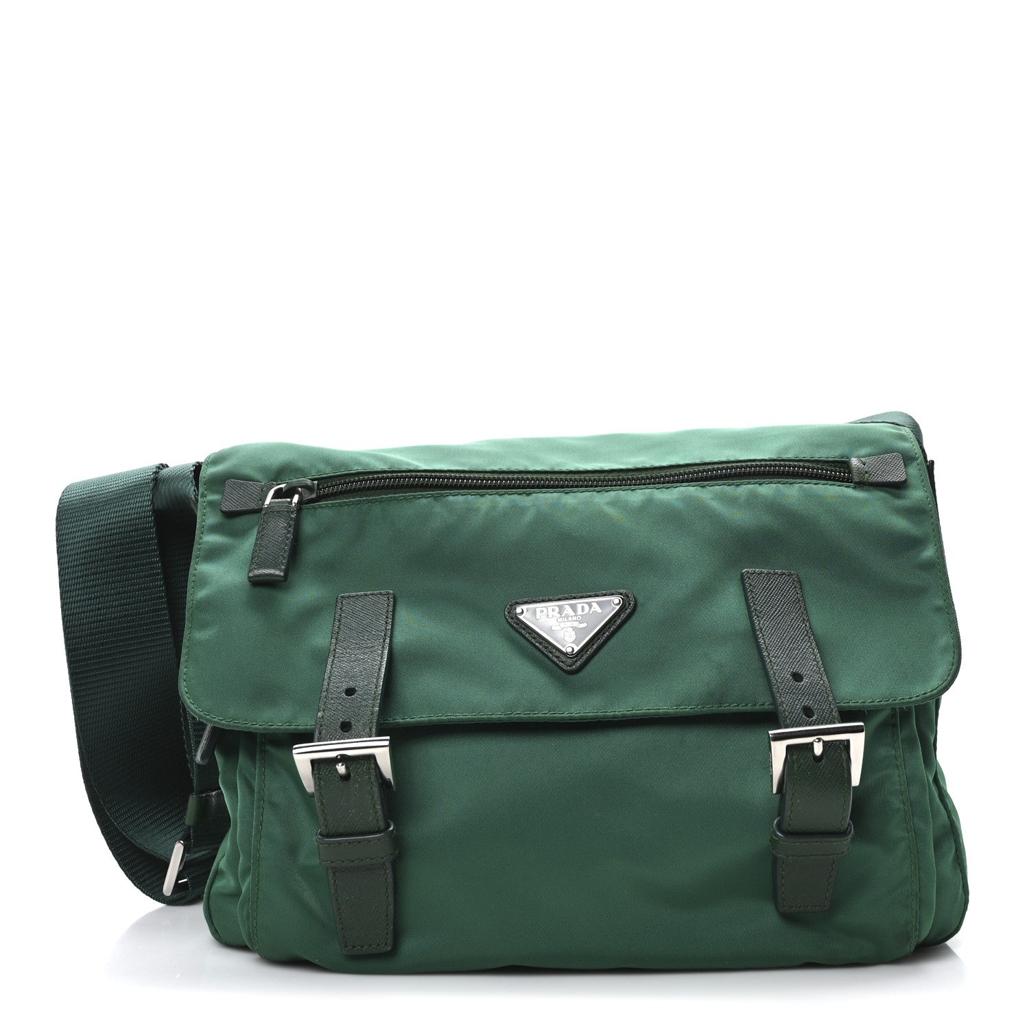 Nylon Vela Saffiano Messenger Bag Oleandro