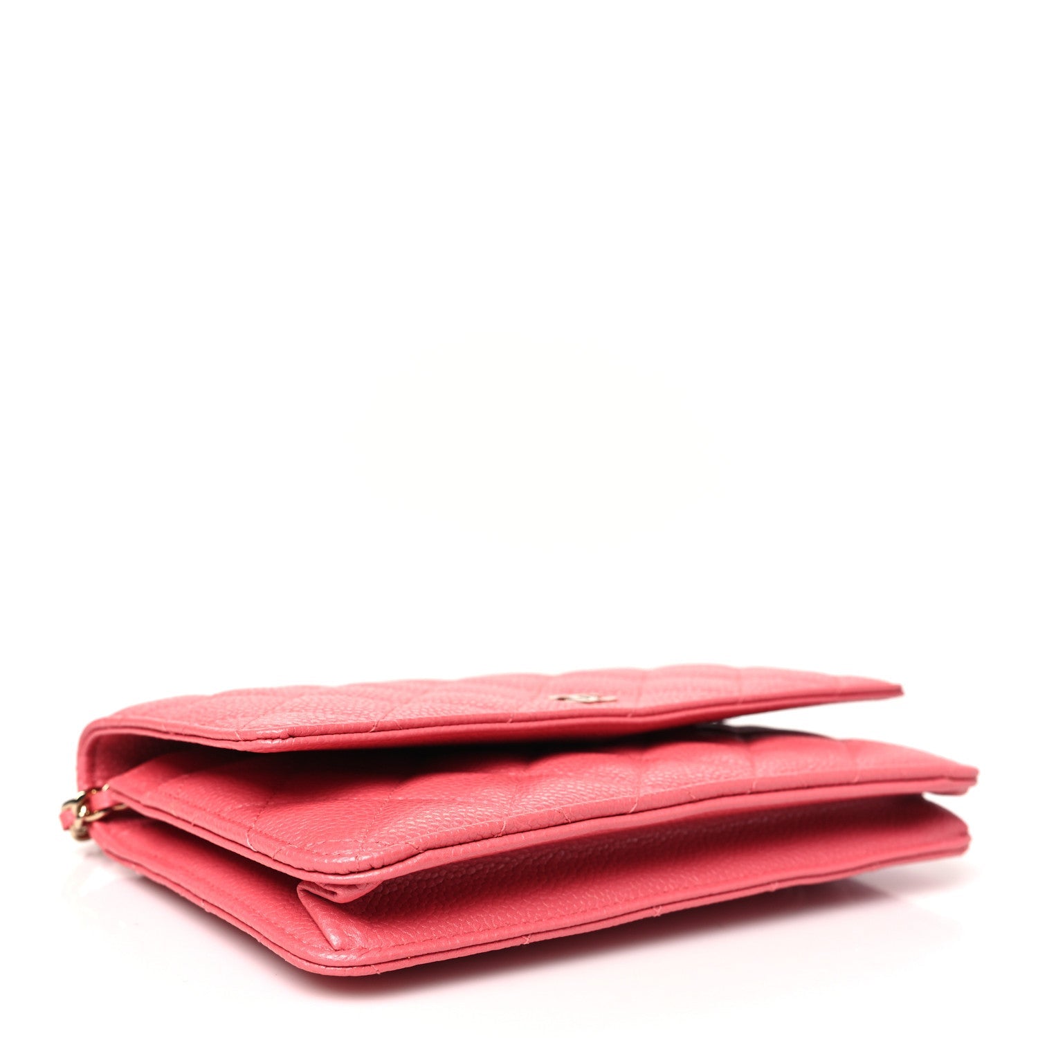 Caviar Quilted Wallet on Chain WOC Pink