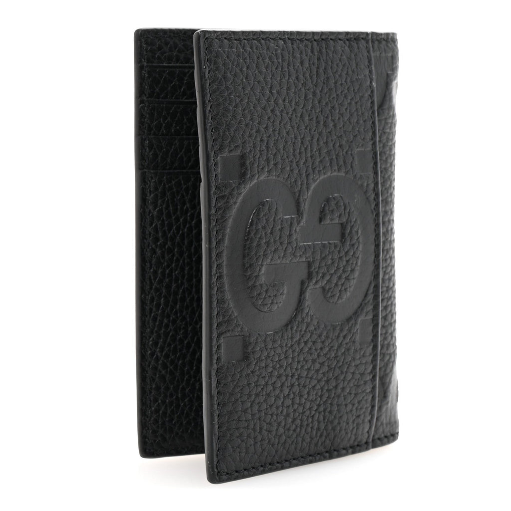 Piuma Calfskin Jumbo GG Embossed  Case Black
