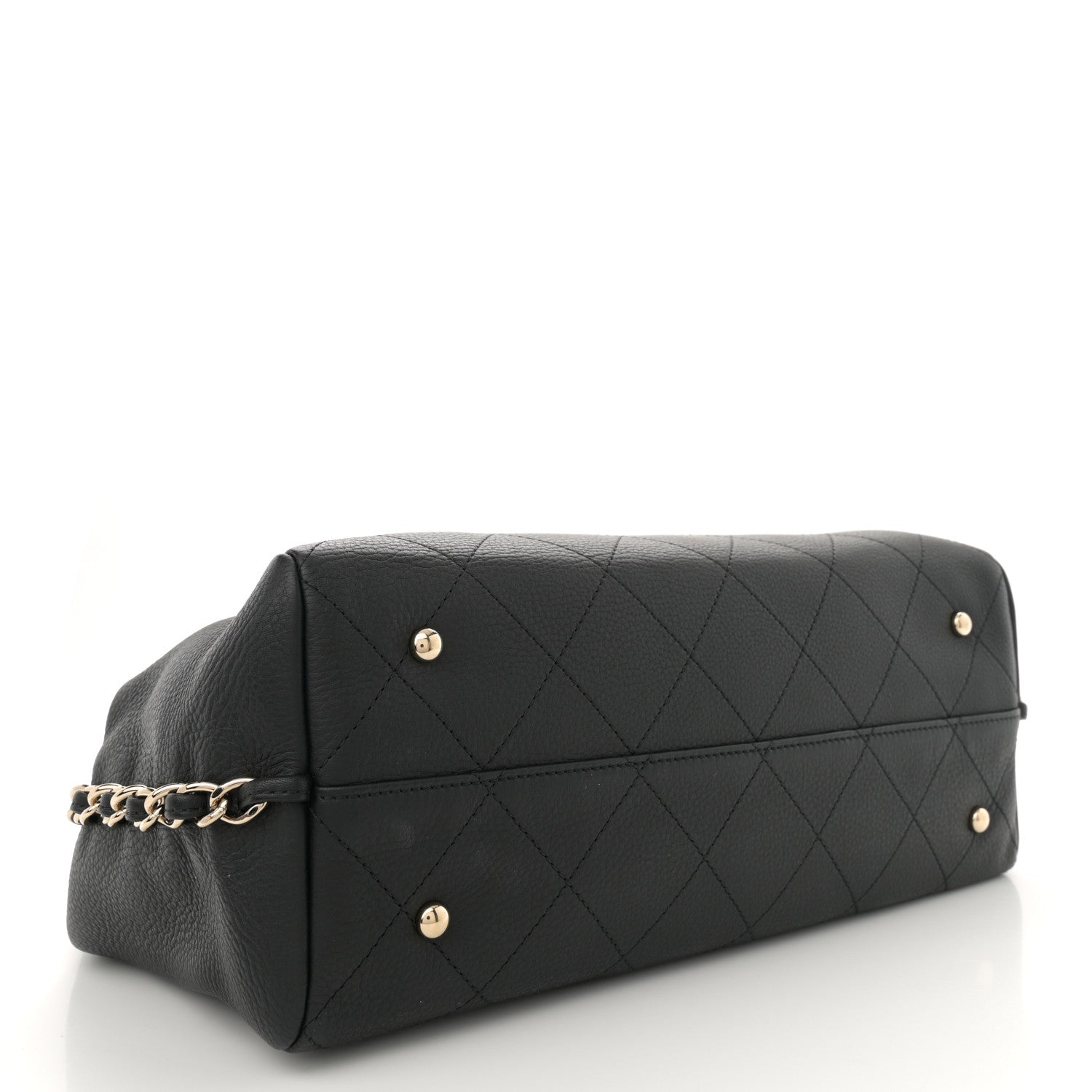 Bullskin Stitched Medium Shopping Bag Black