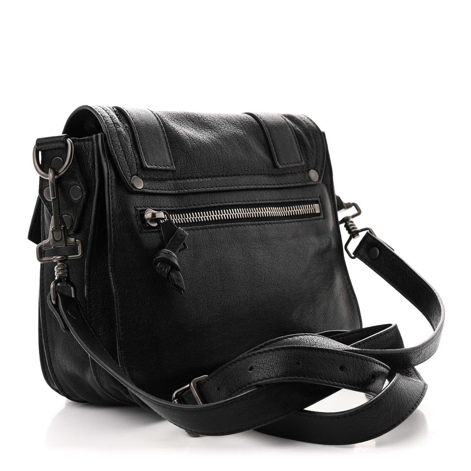 Lambskin PS1 Pouch Messenger Black