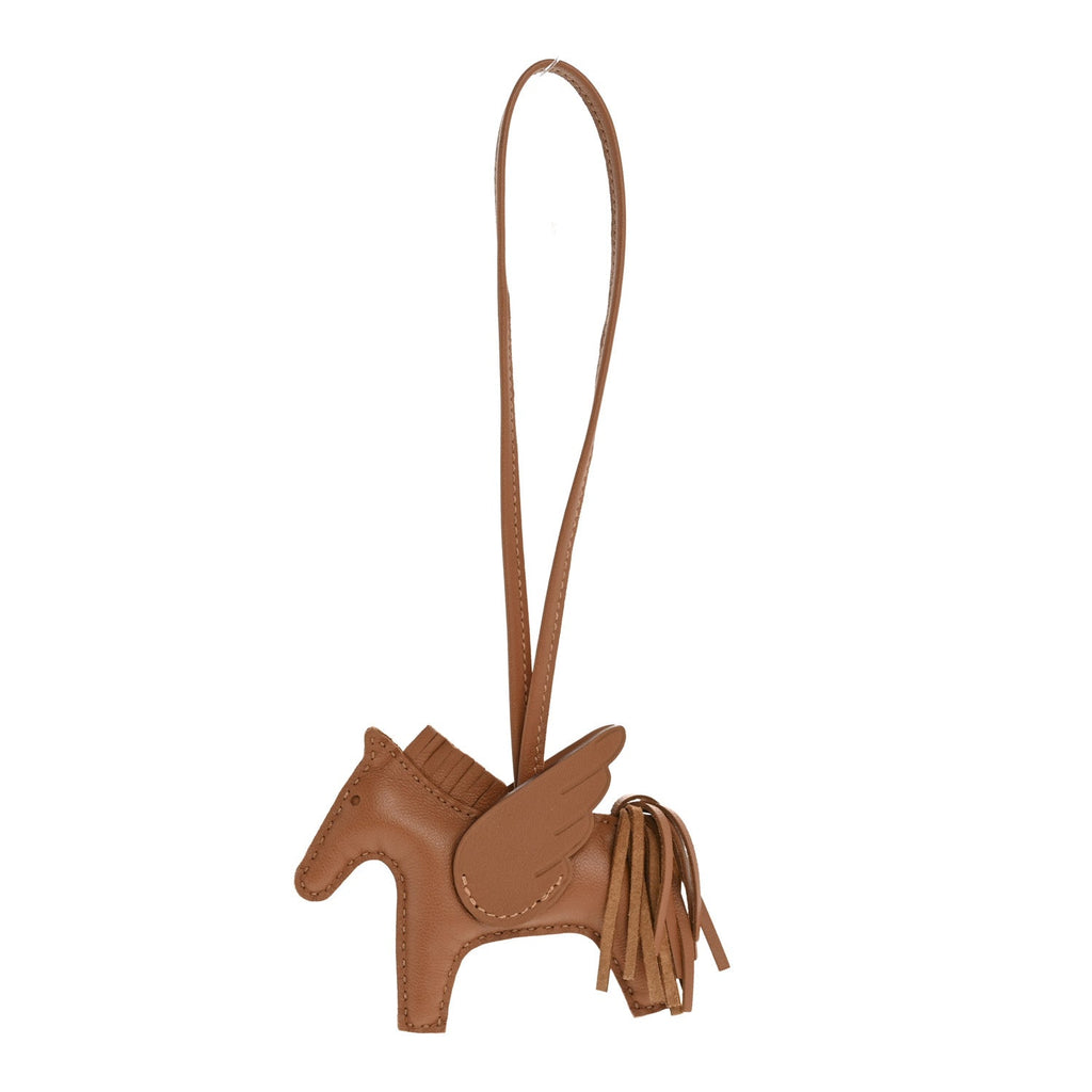 Milo Lambskin Swift Grigri Rodeo Pegase Horse Bag Charm PM Gold