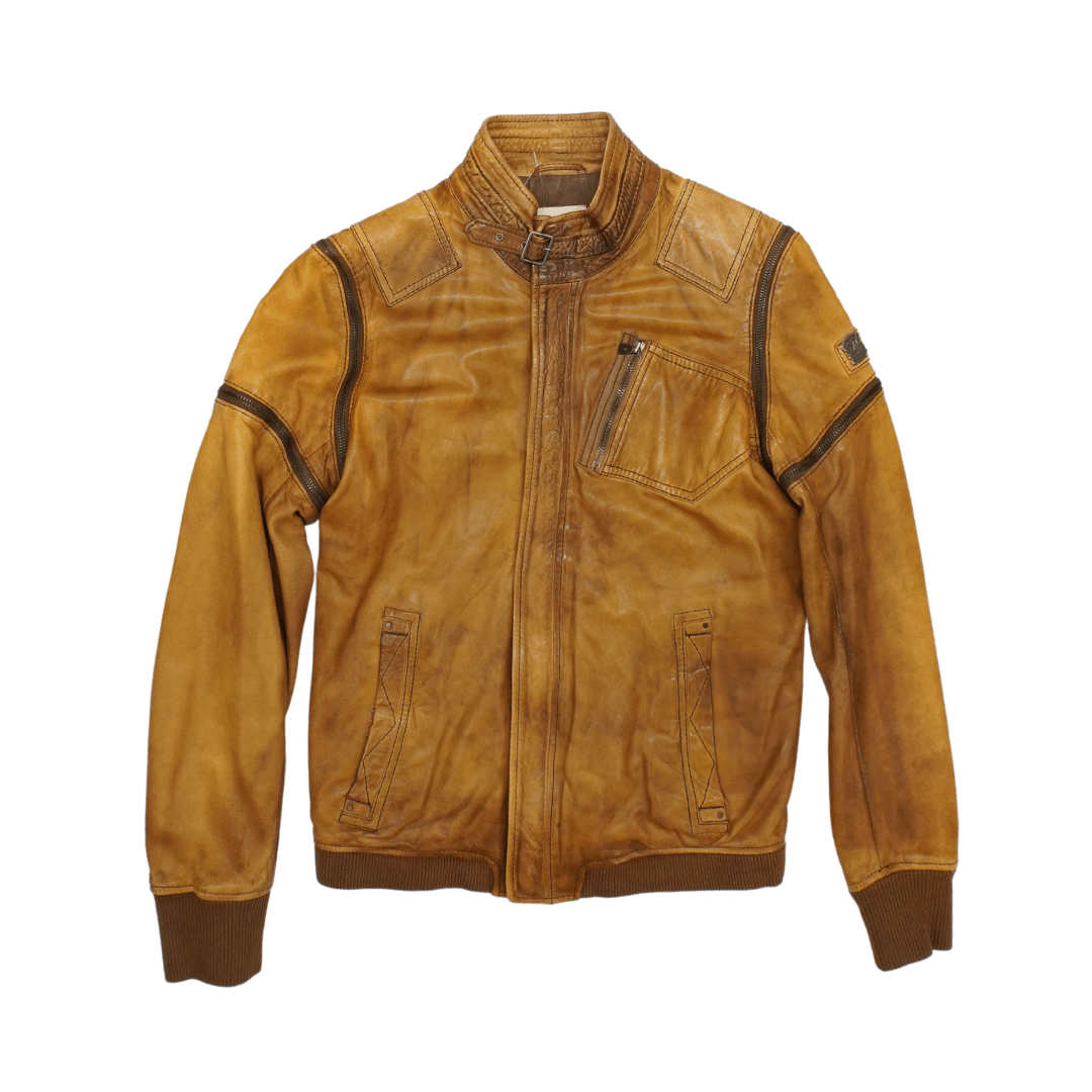 Diesel Convertible Leather Jacket - Men's S