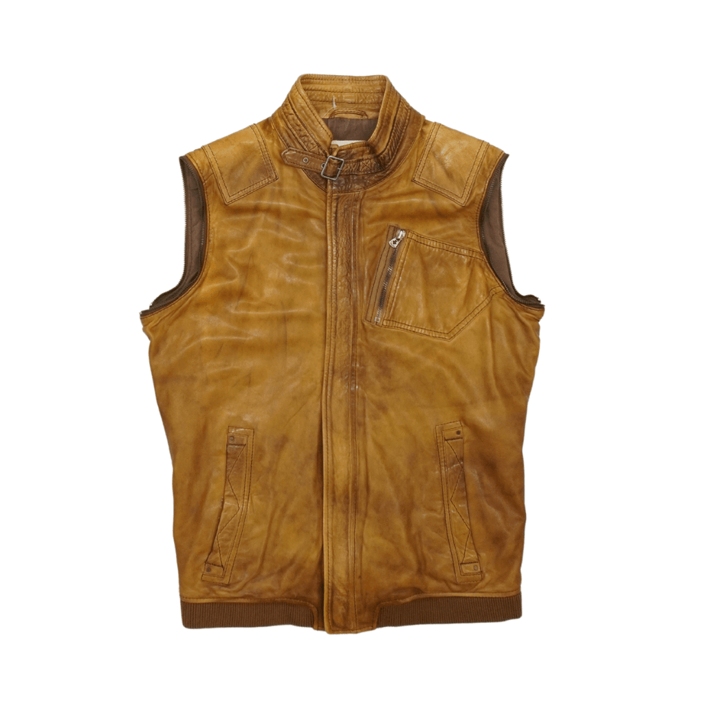 Diesel Convertible Leather Jacket - Men's S