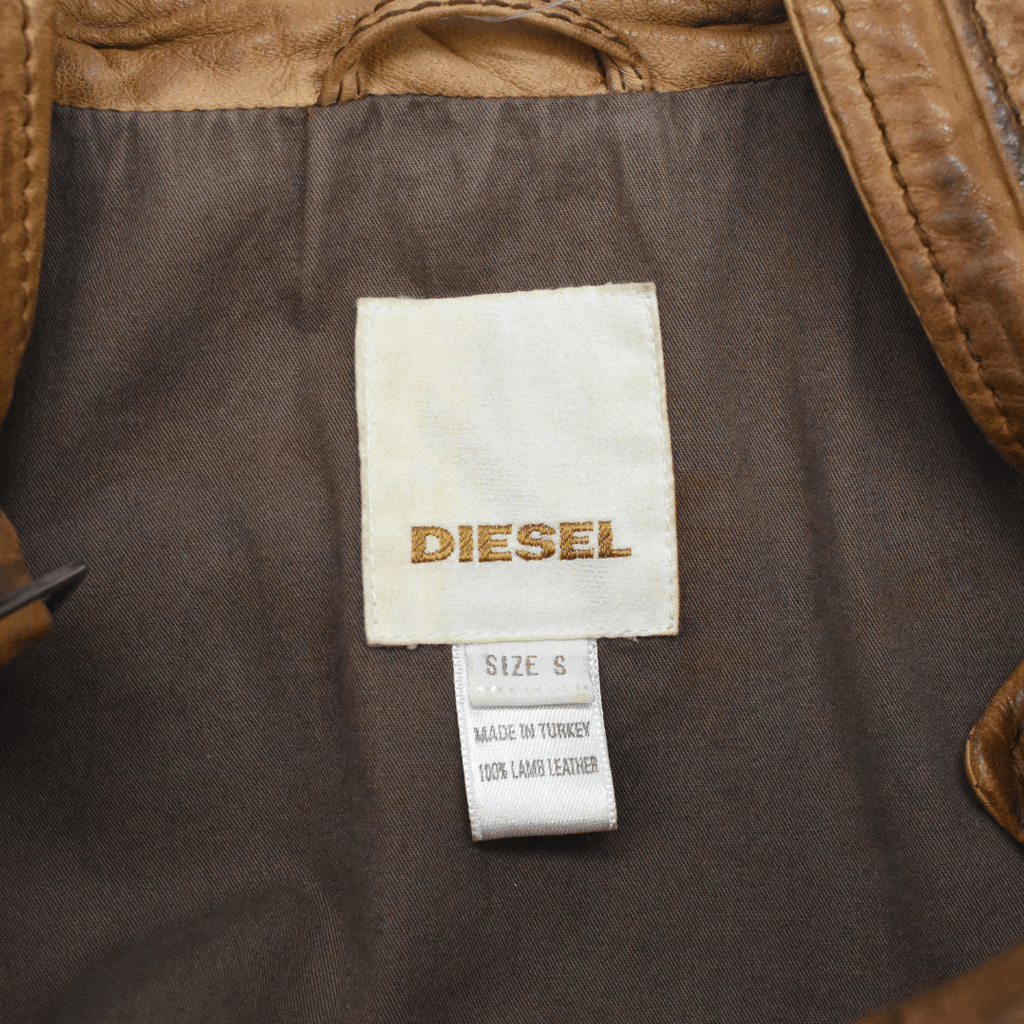 Diesel Convertible Leather Jacket - Men's S