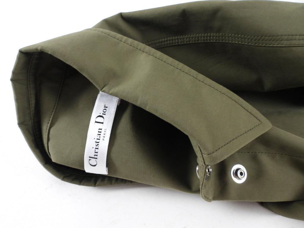 Christian Dior Army Green Short Sleeve Snap Shirt - L (8/10)