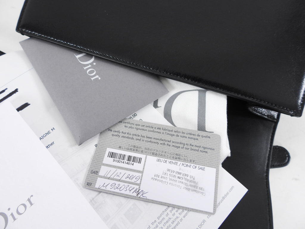 Dior Black Leather Medium 30 Montagne Bag