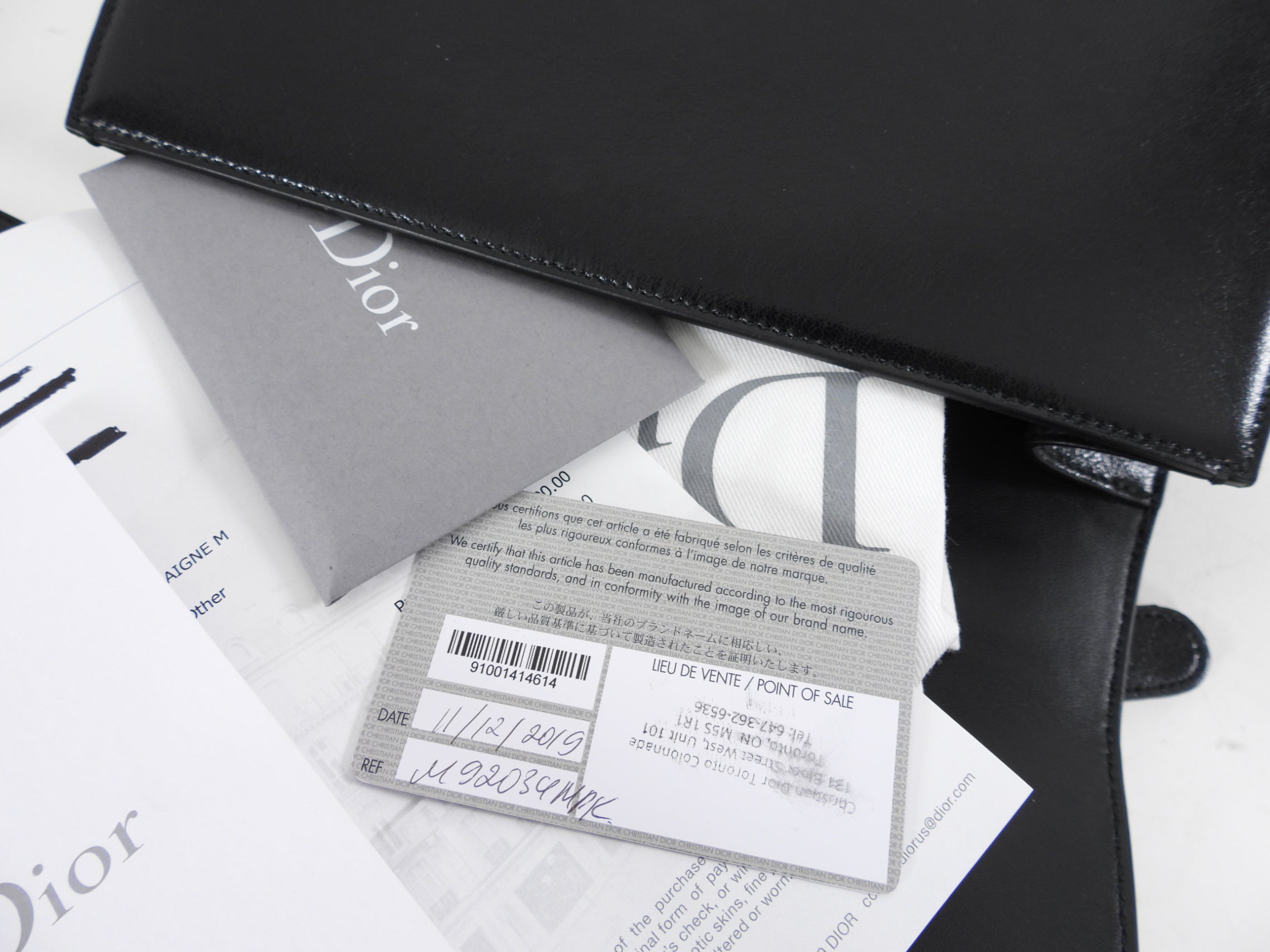 Dior Black Leather Medium 30 Montagne Bag
