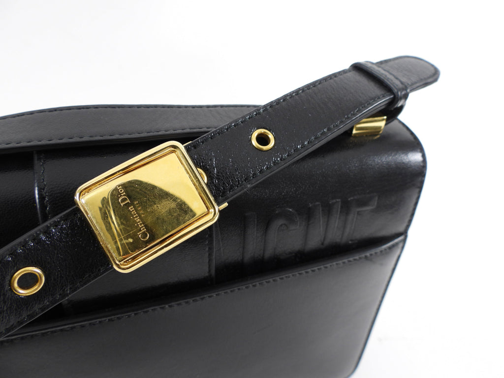Dior Black Leather Medium 30 Montagne Bag