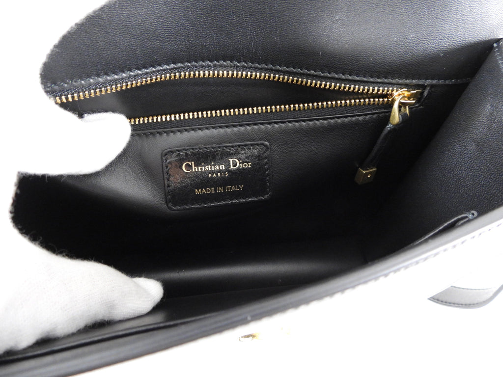 Dior Black Leather Medium 30 Montagne Bag