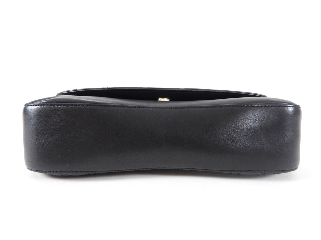Christian Dior Black Cannage Lambskin Evening Baguette Bag