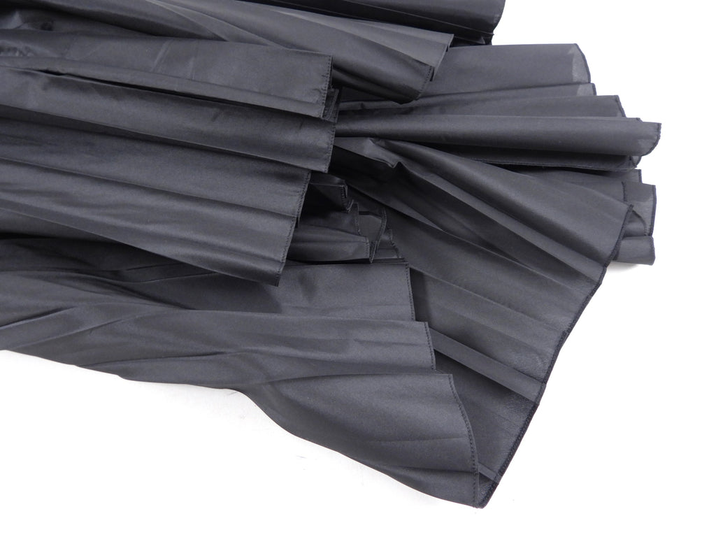 Christian Dior Black Silk Pleat Long Skirt - 28" waist