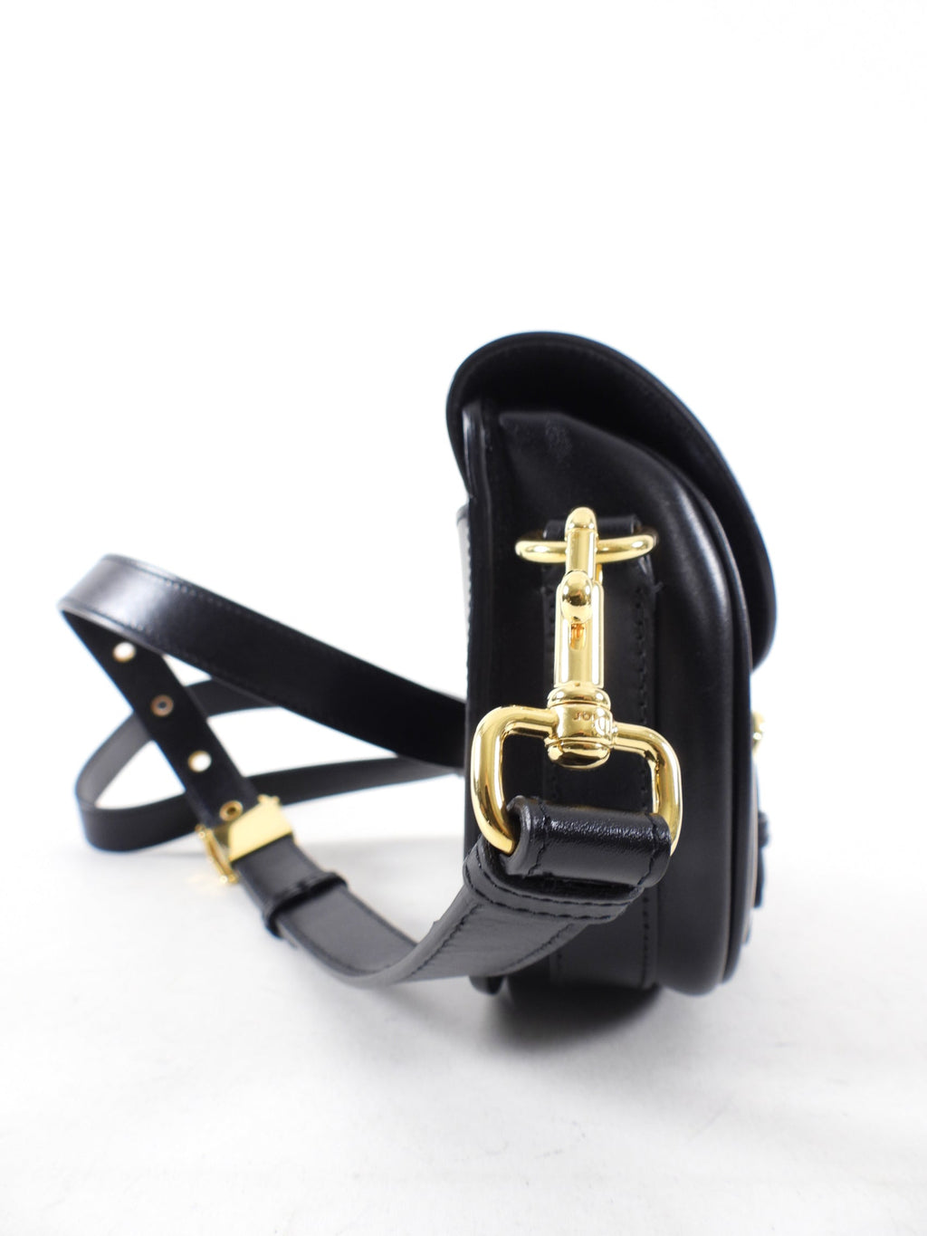 Dior Black Box Leather Small Bobby Crossbody Saddle Bag