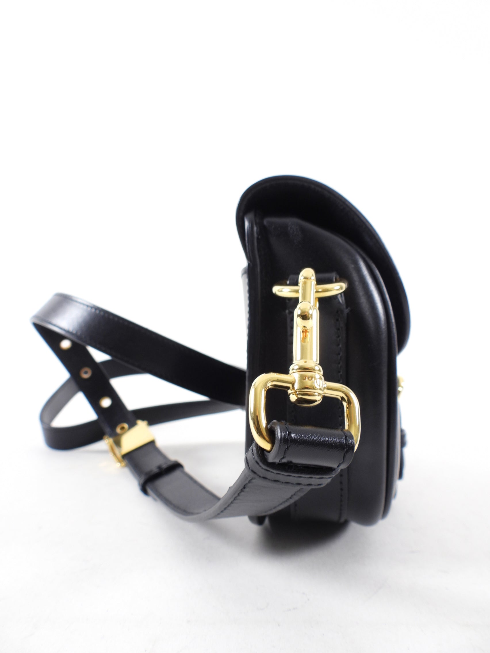 Dior Black Box Leather Small Bobby Crossbody Saddle Bag