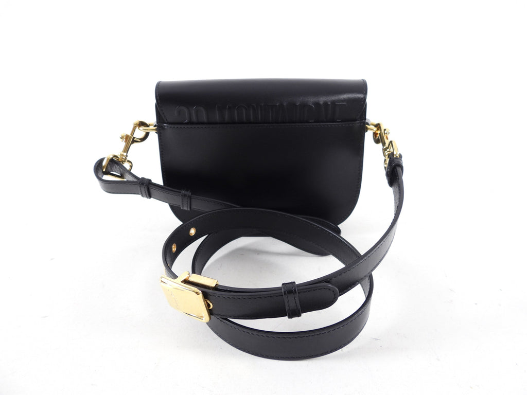 Dior Black Box Leather Small Bobby Crossbody Saddle Bag