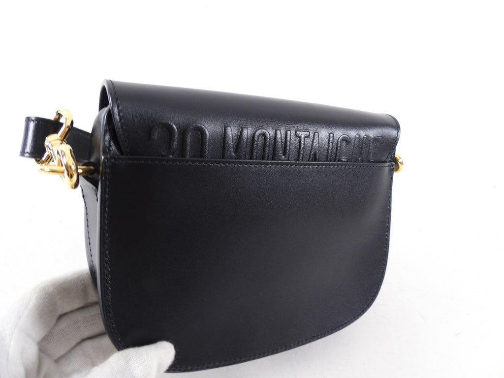 Dior Black Box Leather Small Bobby Crossbody Saddle Bag