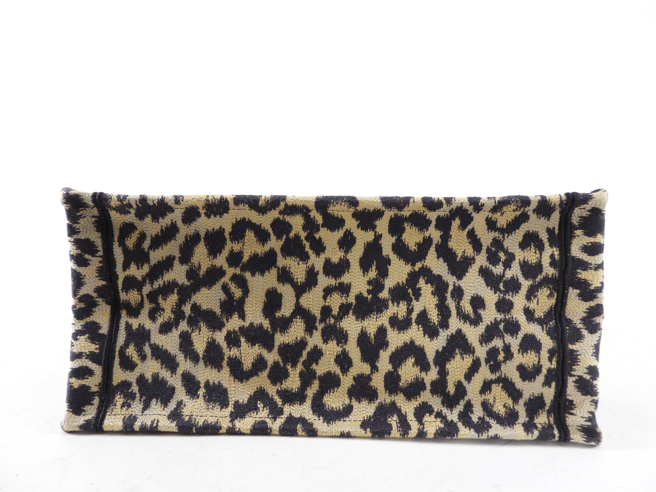 Christian Dior Medium Leopard Canvas Book Bag Tote