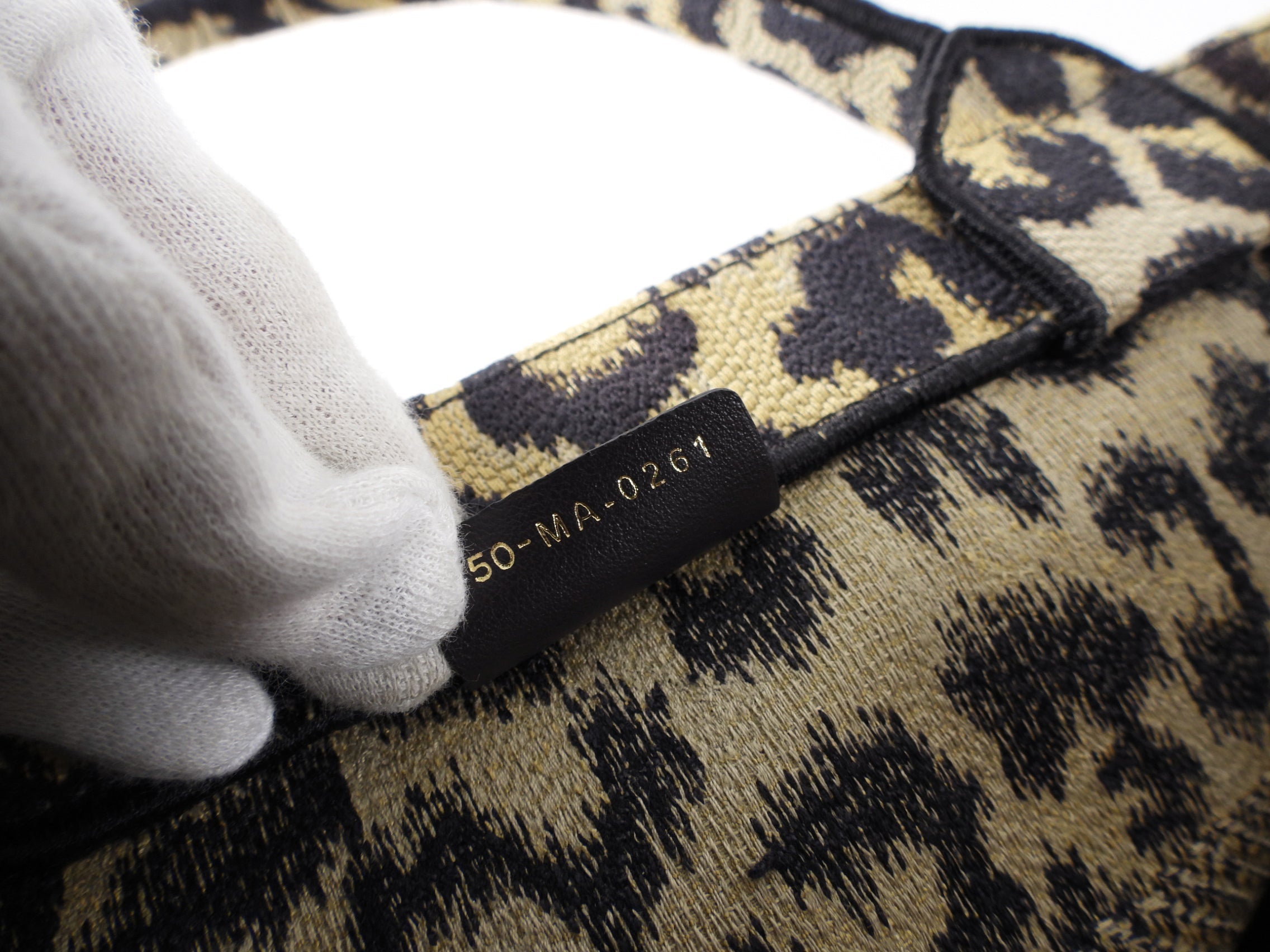 Christian Dior Medium Leopard Canvas Book Bag Tote