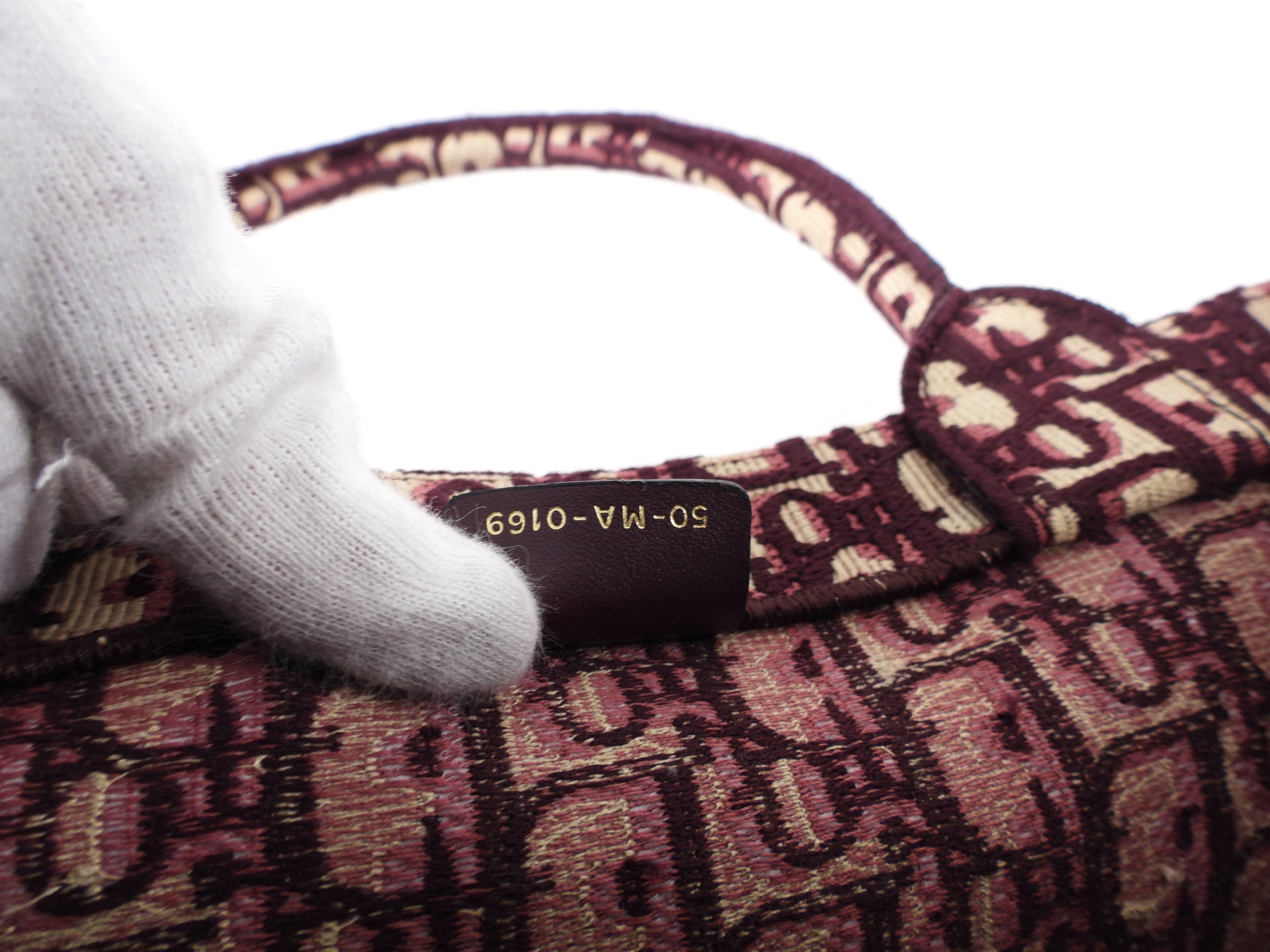 Dior Monogram Burgundy Trotter Oblique Book Tote Bag