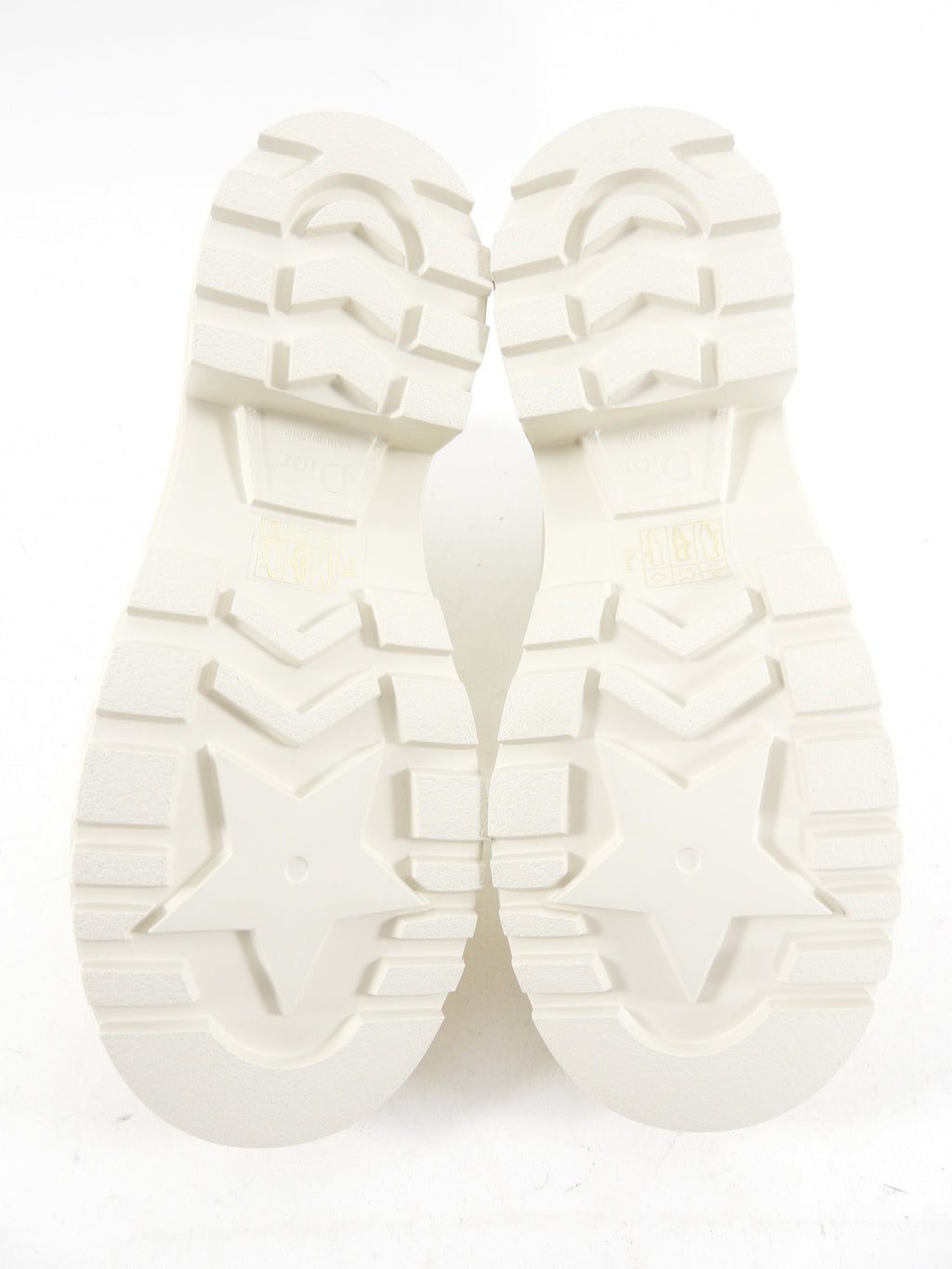 Dior Ivory Coated Canvas and Leather D-Rise Ankle Boots - 37