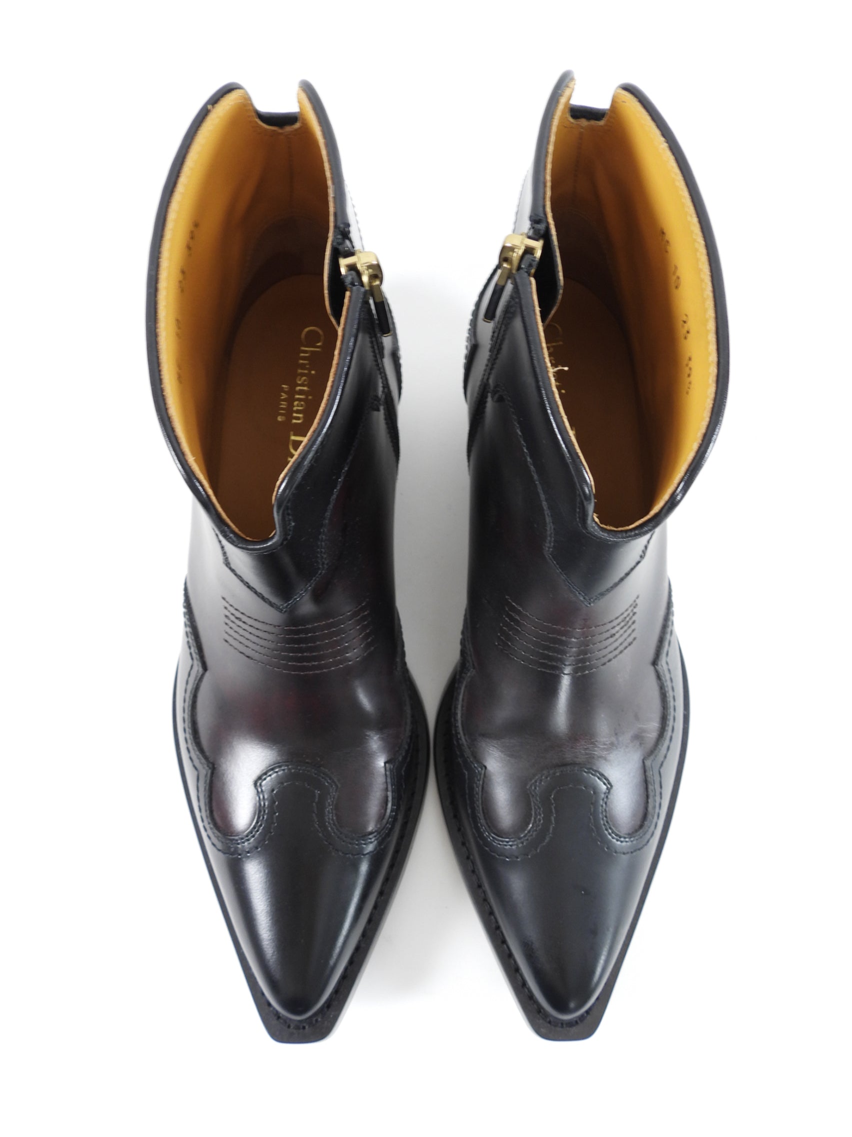 Christian Dior Dior West Zip up Western Ankle Boot - 39.5