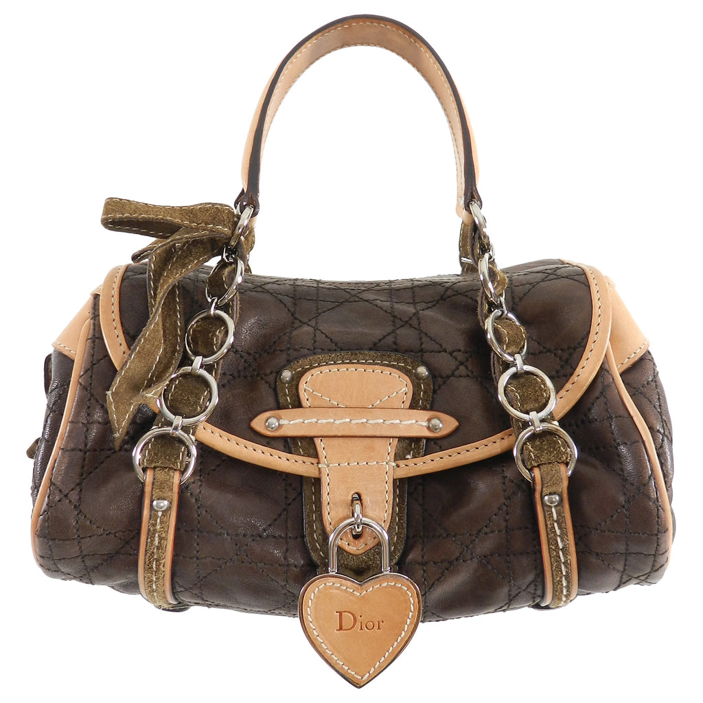 Christian Dior Brown Leather Romantique Small Bag