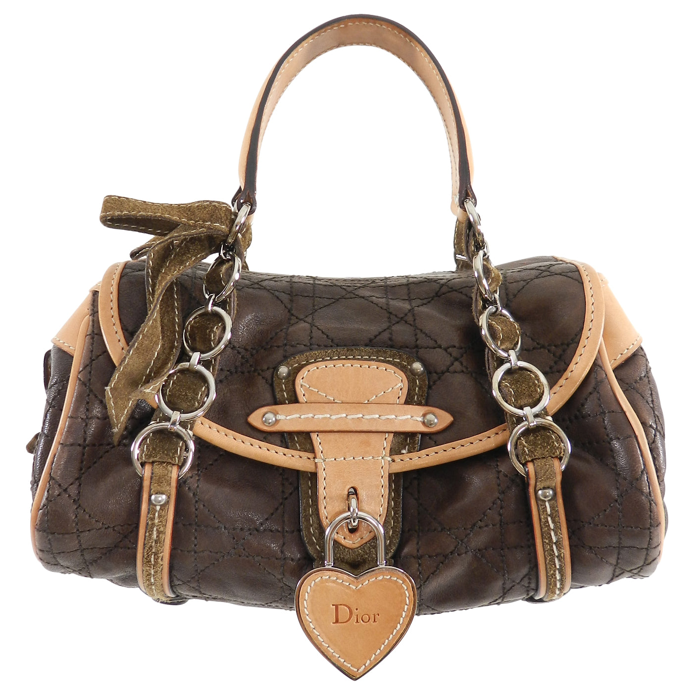 Christian Dior Brown Leather Romantique Small Bag