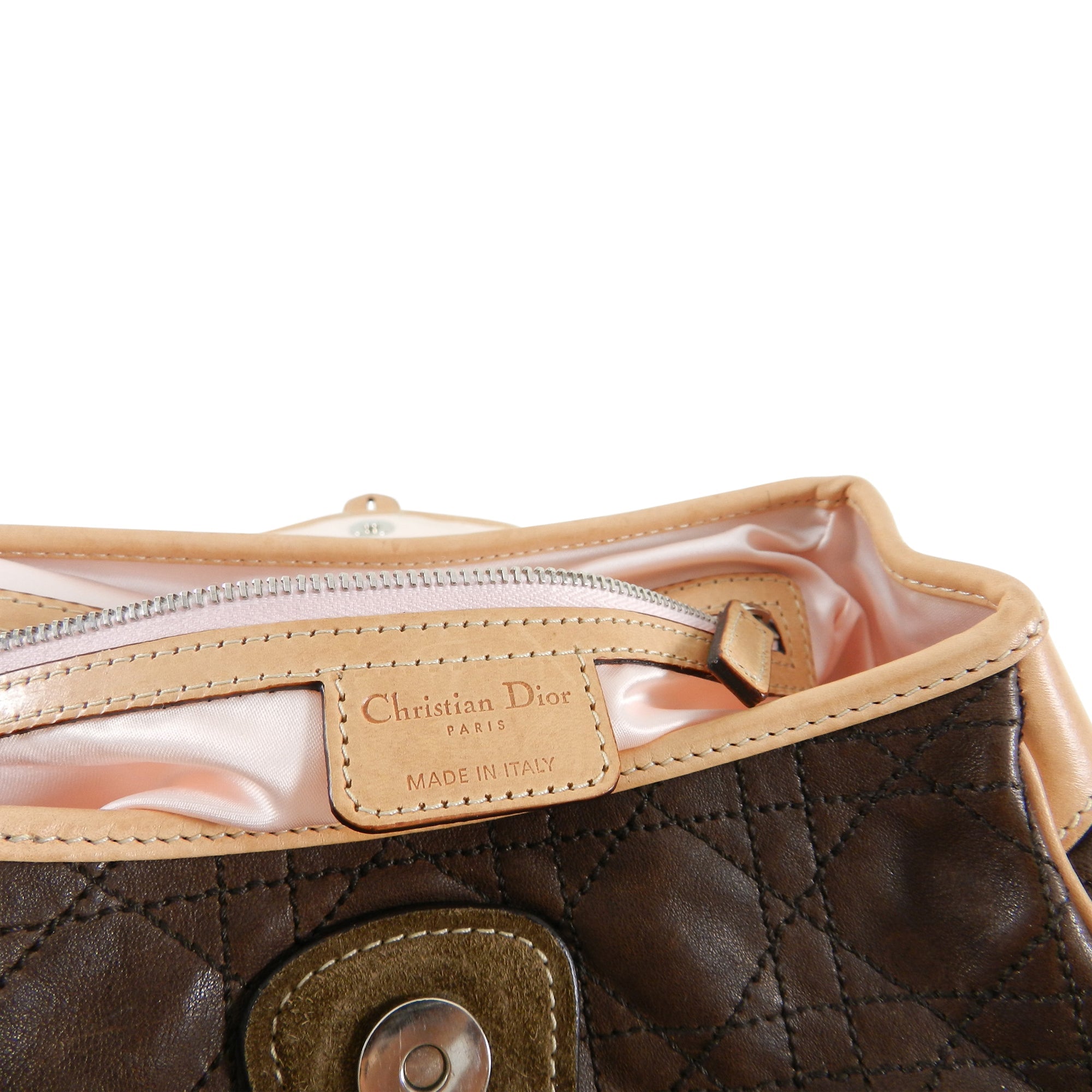 Christian Dior Brown Leather Romantique Small Bag