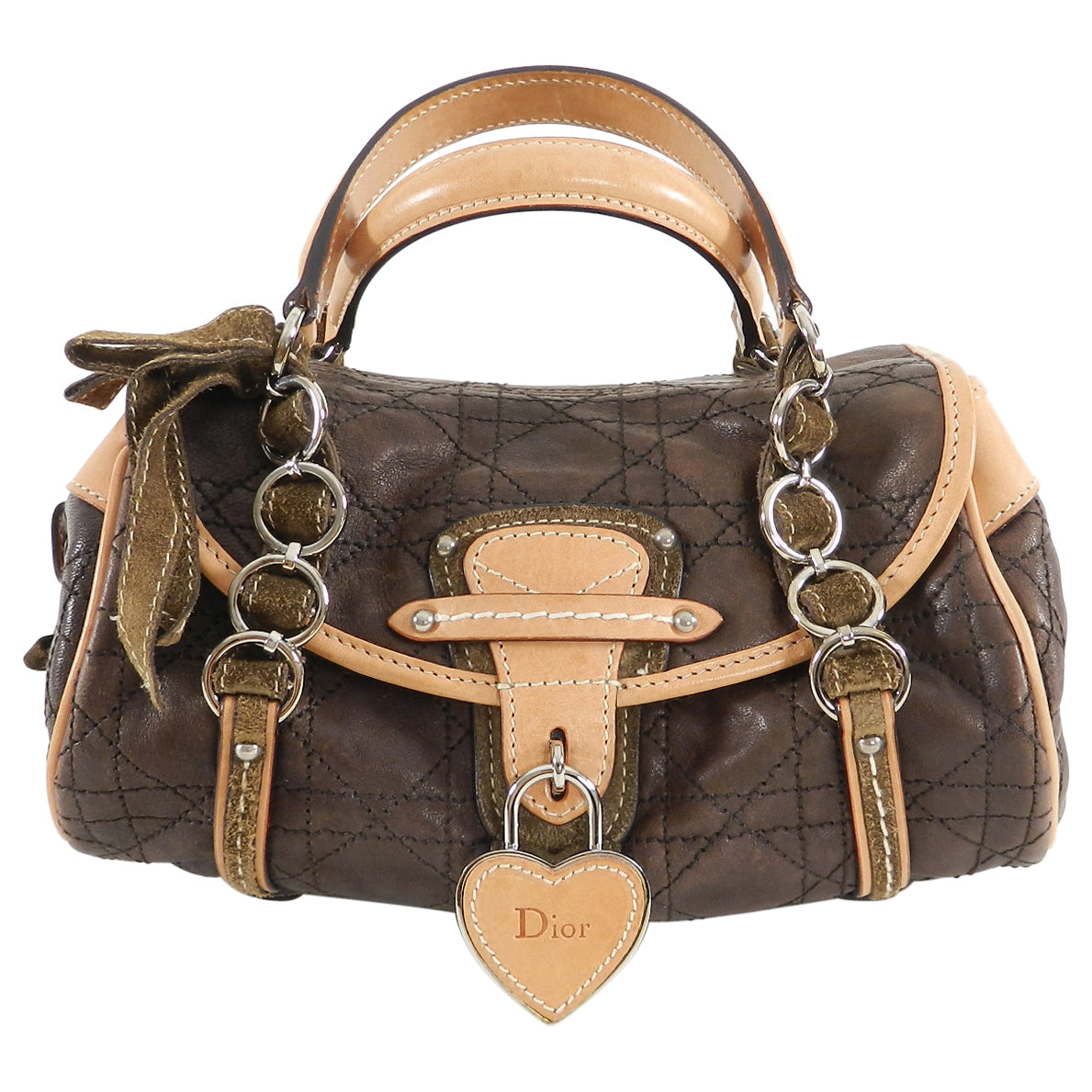 Christian Dior Brown Leather Romantique Small Bag