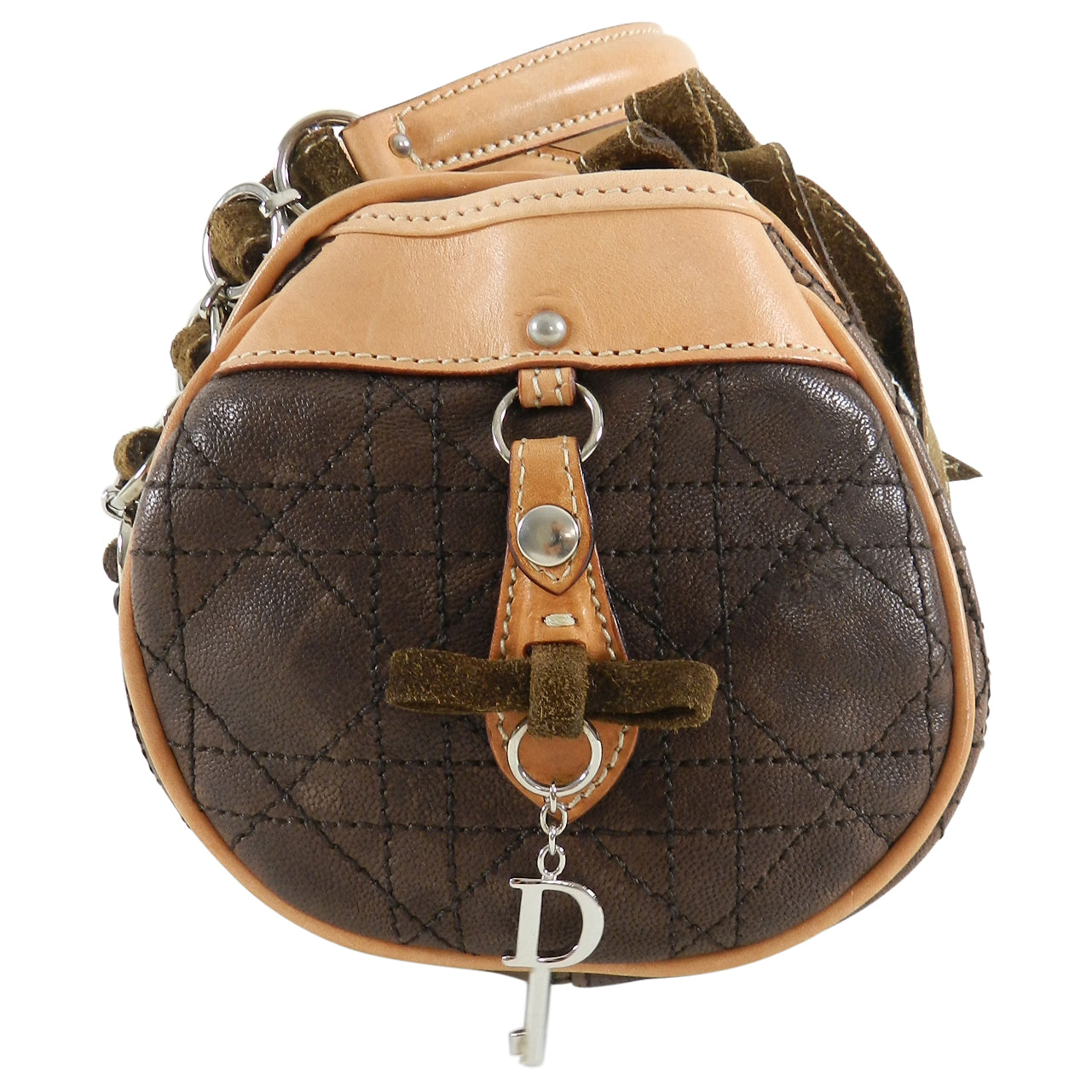 Christian Dior Brown Leather Romantique Small Bag