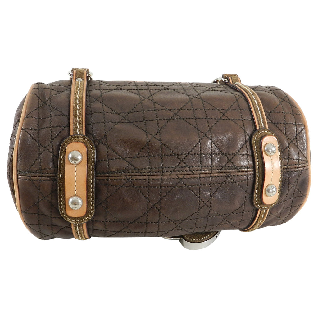 Christian Dior Brown Leather Romantique Small Bag