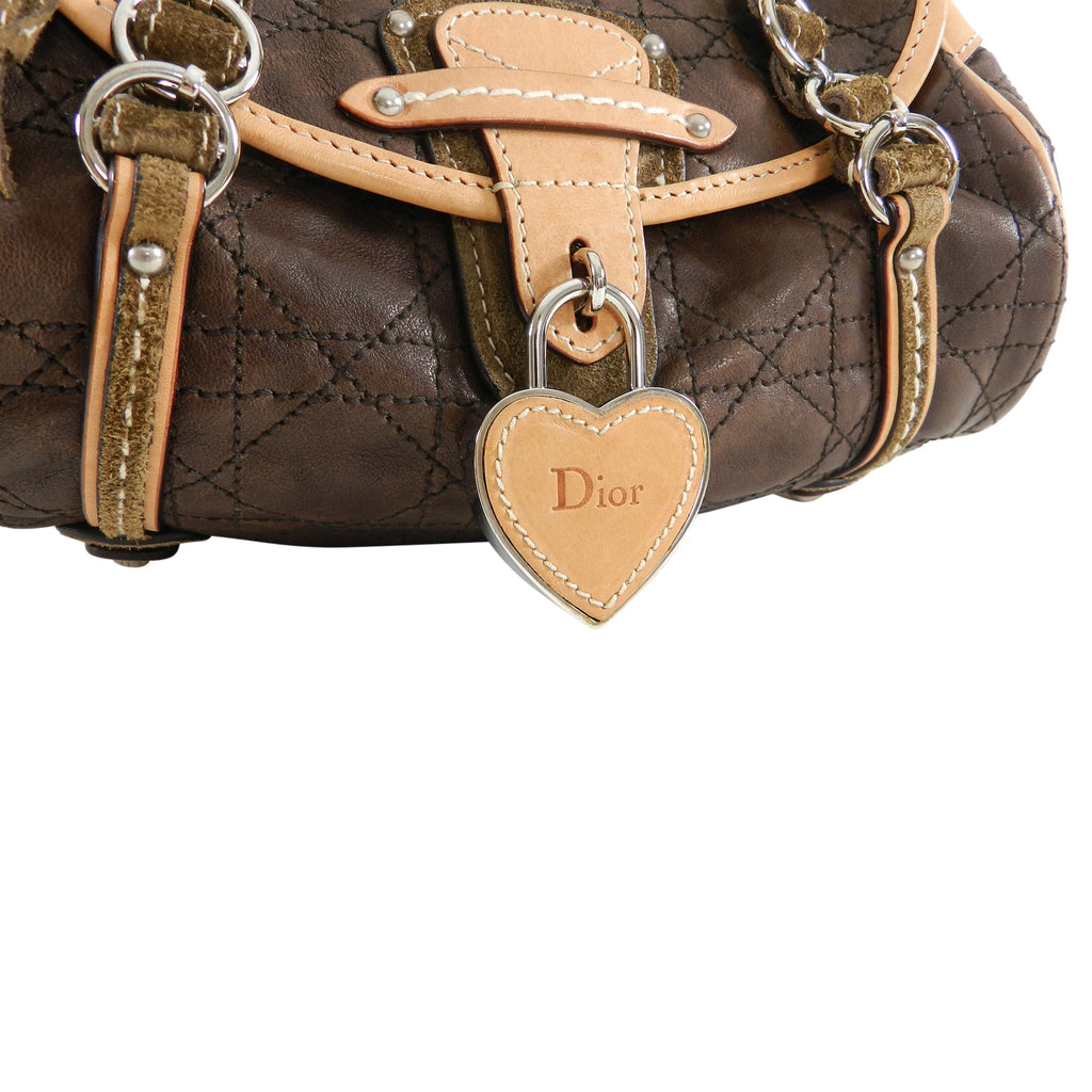 Christian Dior Brown Leather Romantique Small Bag