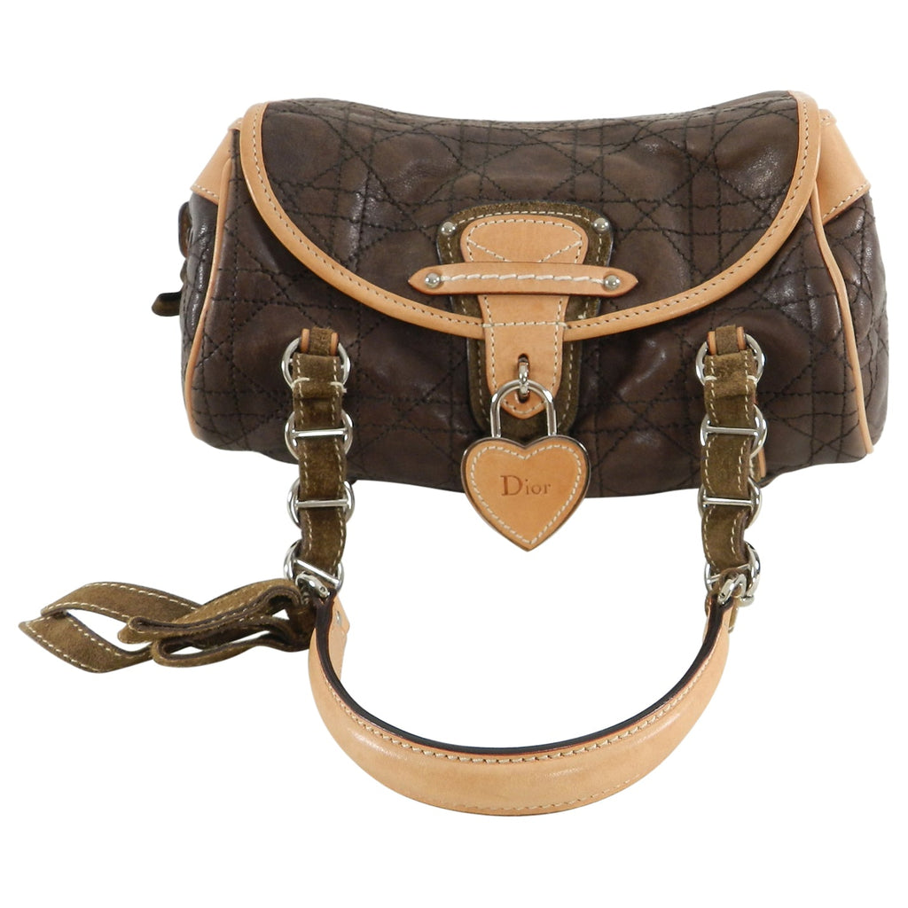 Christian Dior Brown Leather Romantique Small Bag