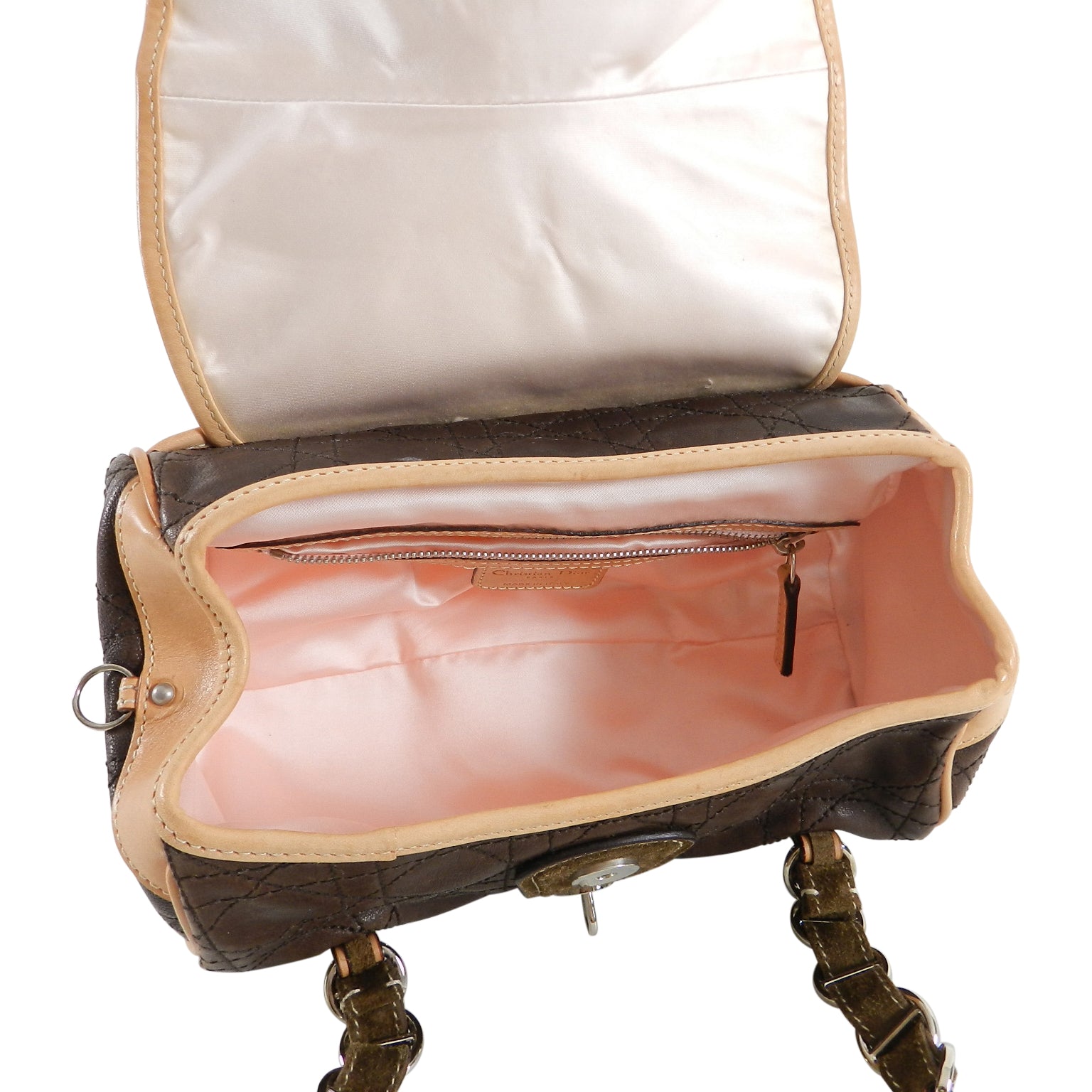 Christian Dior Brown Leather Romantique Small Bag