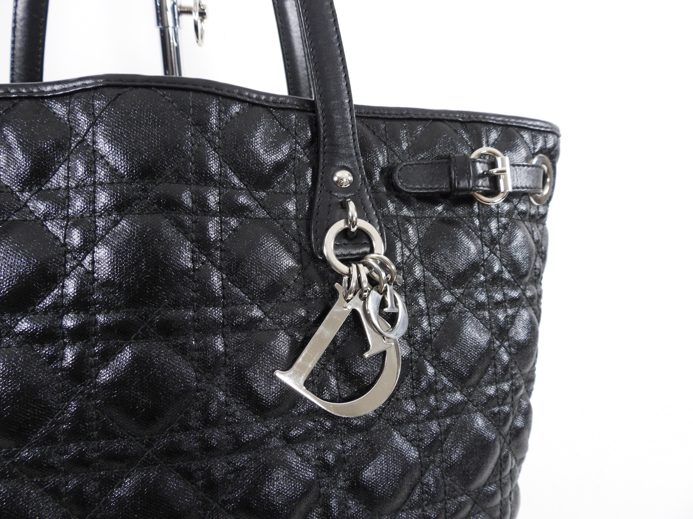 Christian Dior Black Cannage Panarea Tote Bag