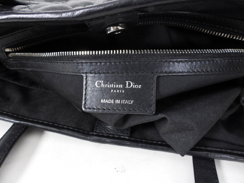 Christian Dior Black Cannage Panarea Tote Bag