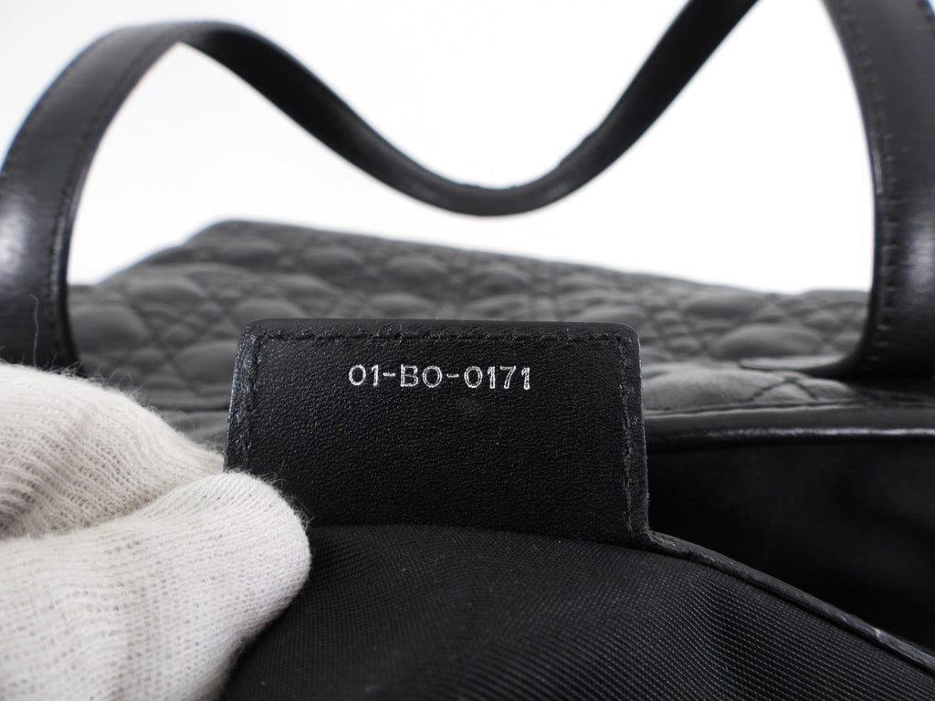 Christian Dior Black Cannage Panarea Tote Bag