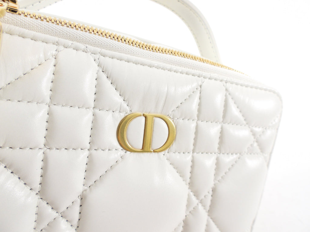 Christian Dior Caro Box  Pouch Bag with Chain Strap