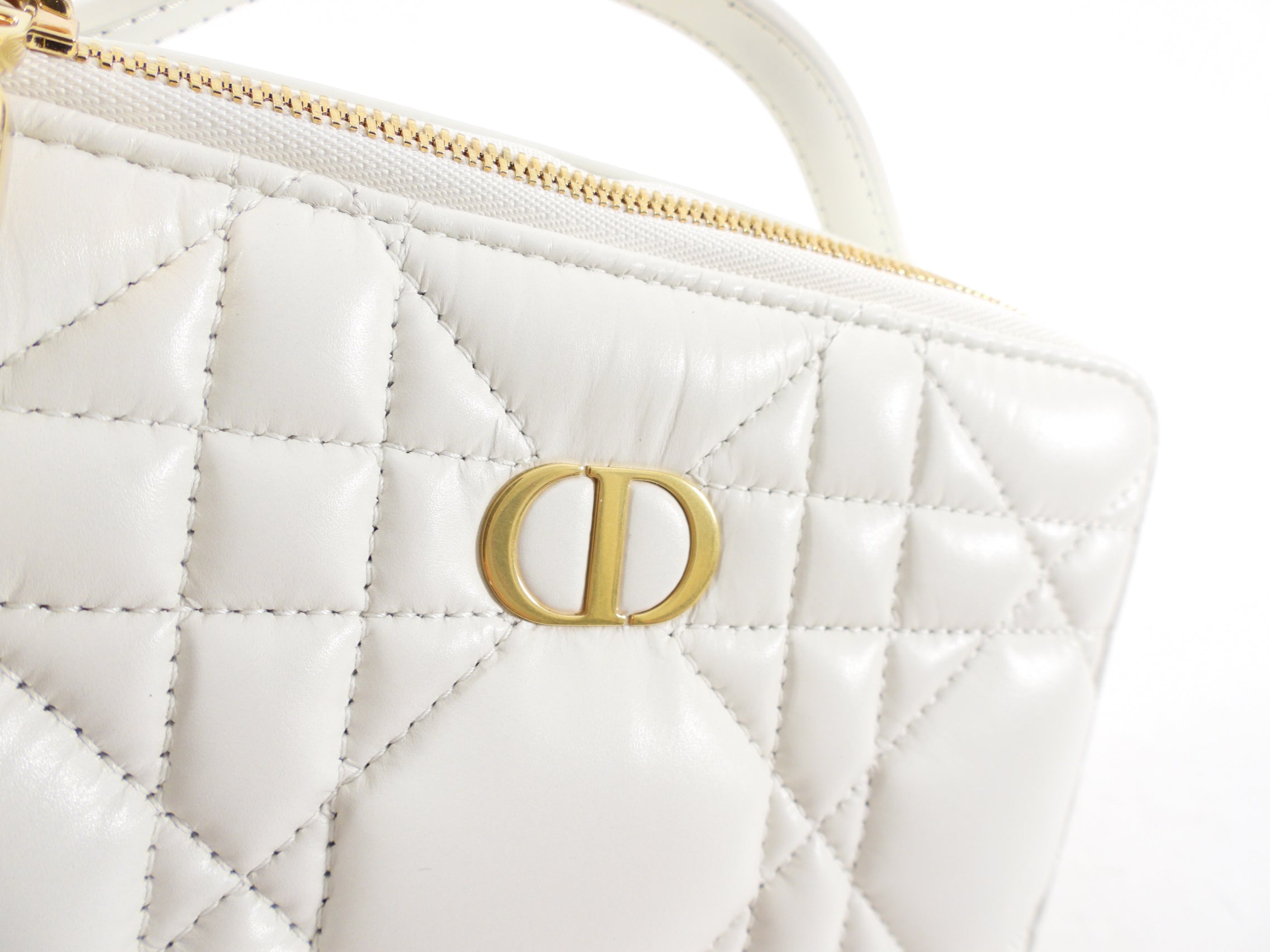 Christian Dior Caro Box  Pouch Bag with Chain Strap