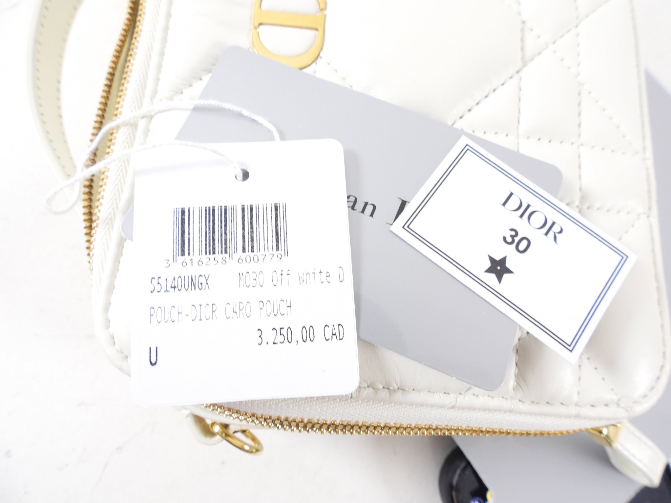 Christian Dior Caro Box  Pouch Bag with Chain Strap